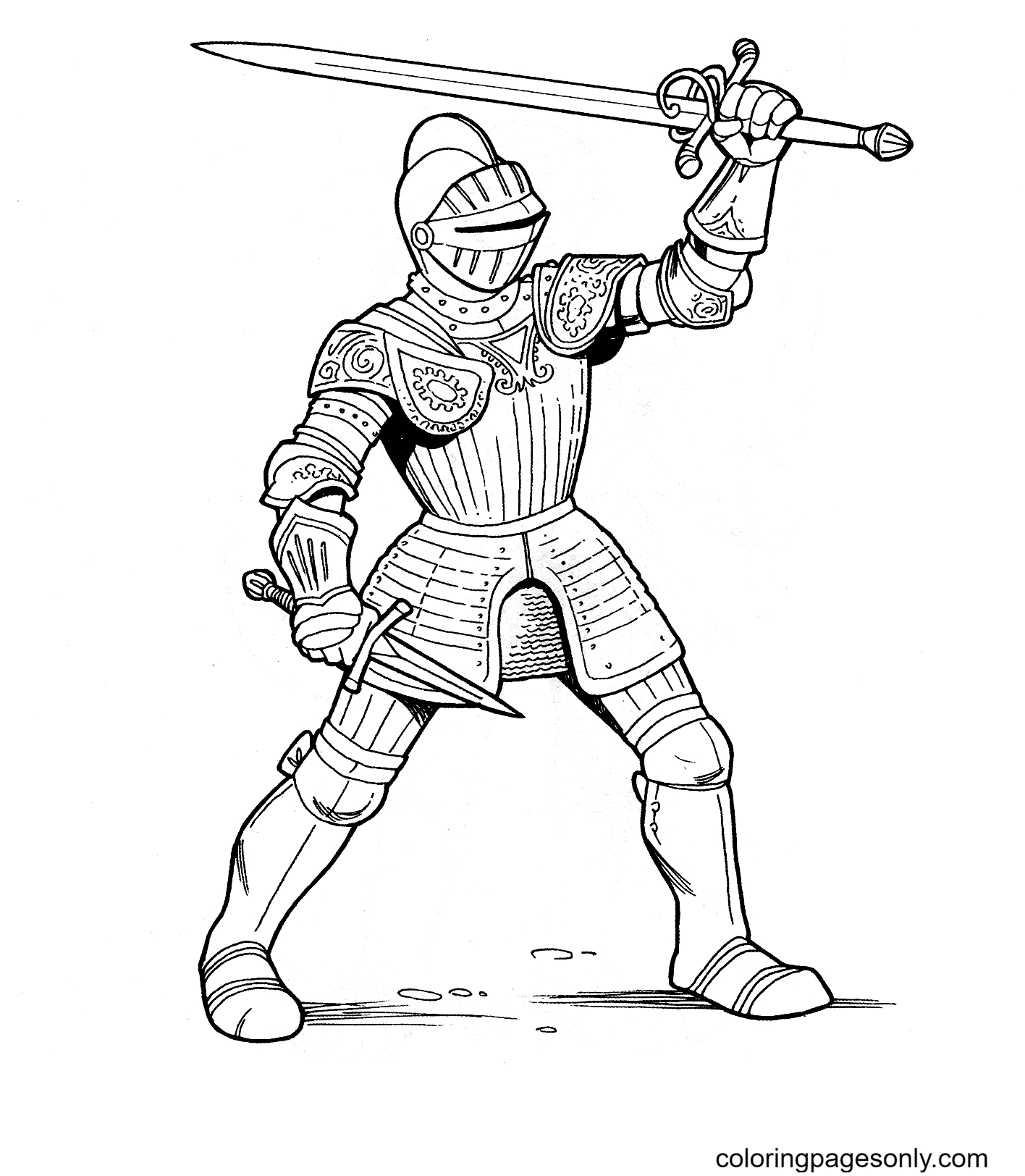 Knight Coloring Pages Printable For Free Download with Free Printable Pictures Of Knights