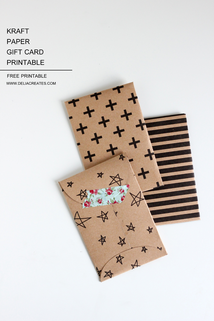 Kraft Paper Gift Card Envelope – Free Printable! regarding Free Printable Gift Card Envelope Template