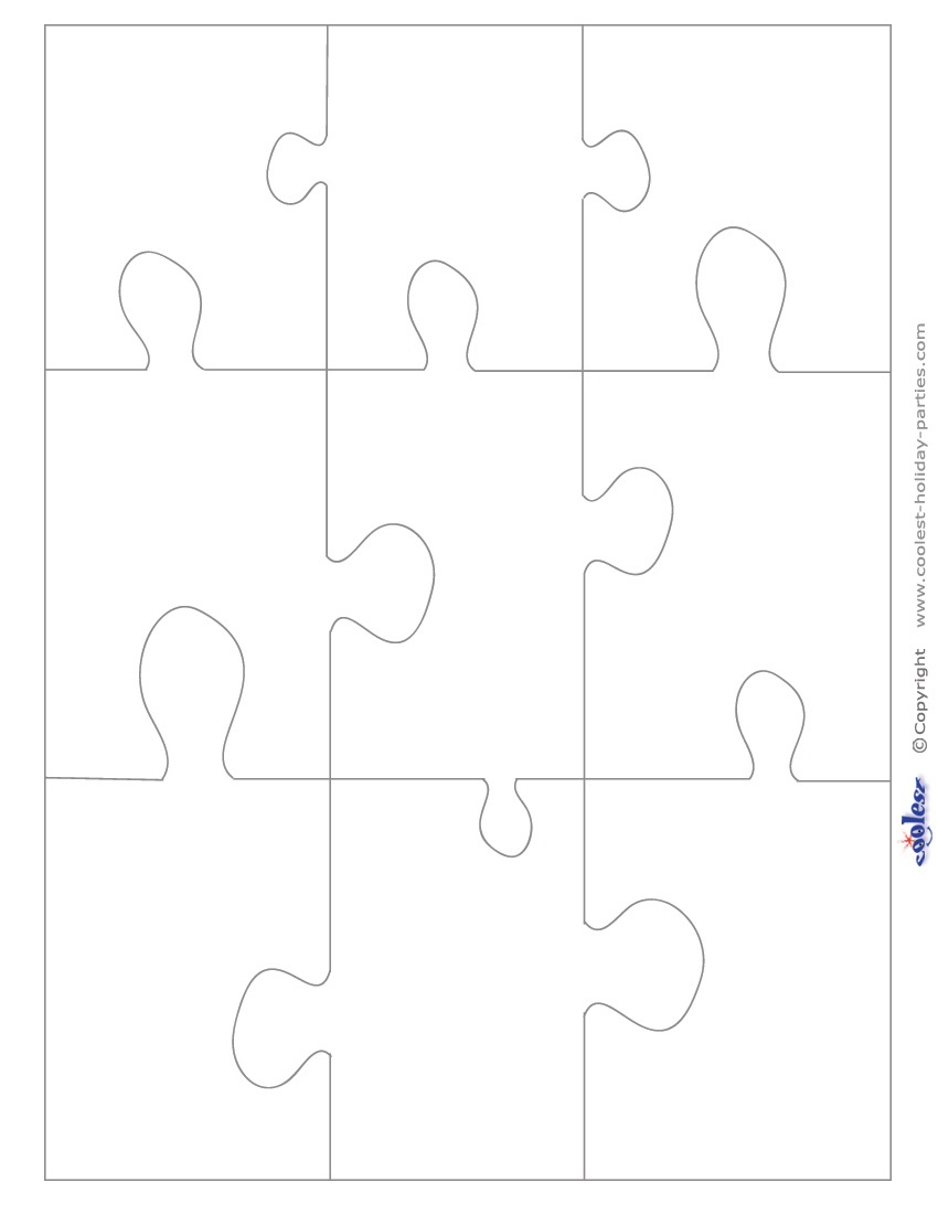 Large Blank Printable Puzzle Pieces in Free Blank Printable Puzzle Pieces