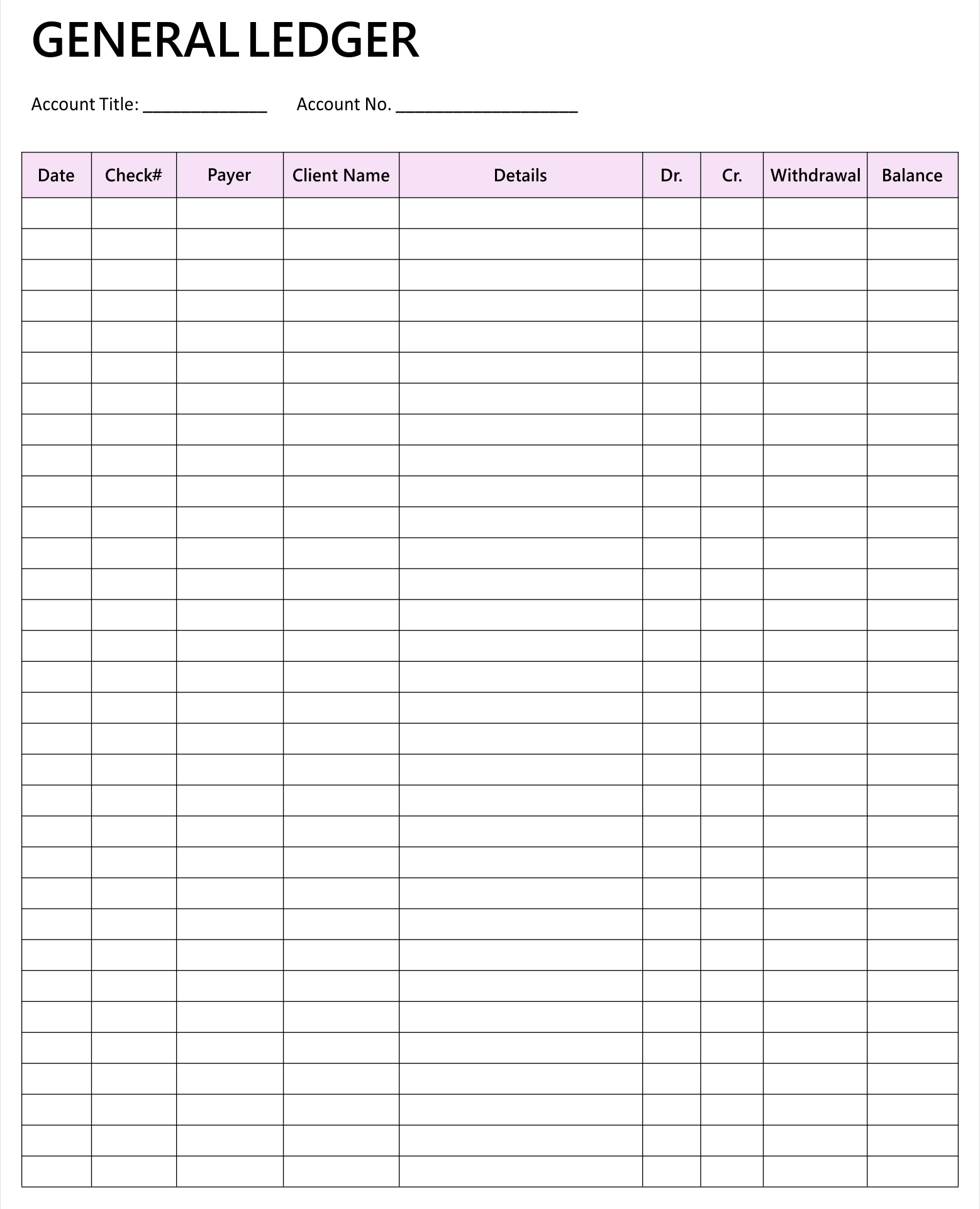 Ledger Balance Sheet - 10 Free Pdf Printables | Printablee within Free Printable Ledger Sheets