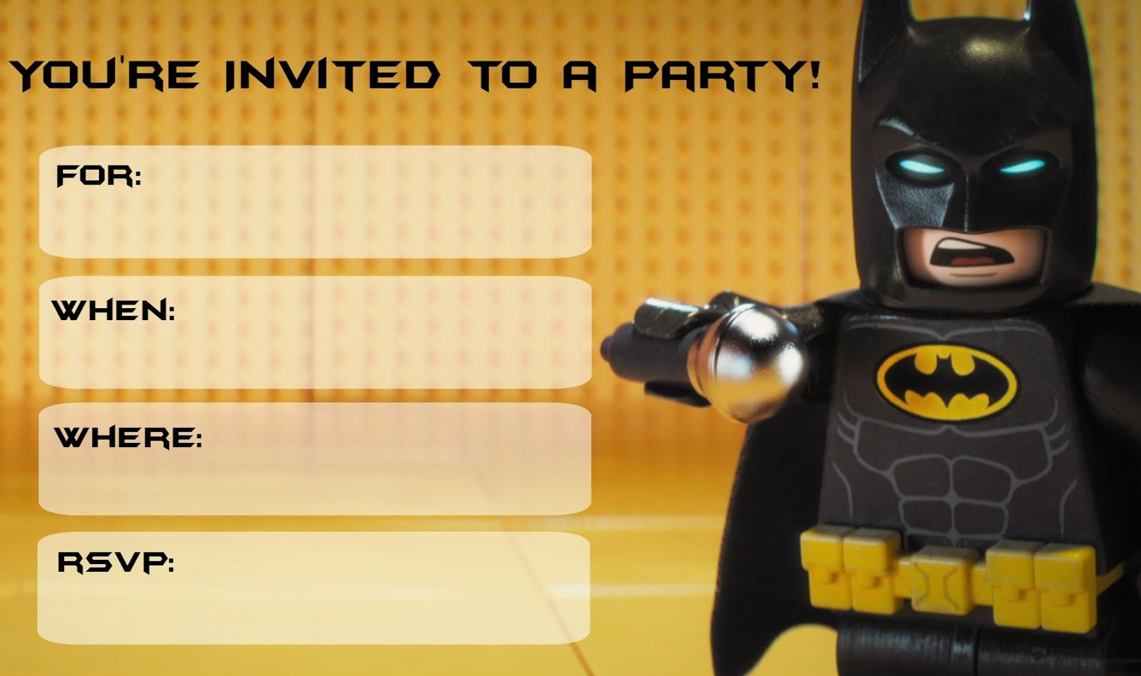 Lego Batman Movie Party Invitations | Batman Invitations, Batman with regard to Lego Batman Invitations Free Printable