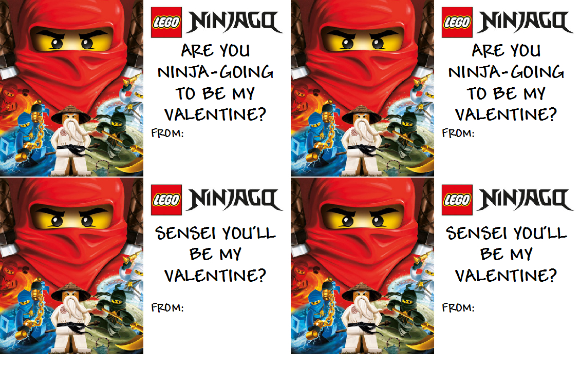 Lego Ninjago Valentines- Free Printable | Ninjago Valentines inside Free Printable Ninjago Valentine Cards