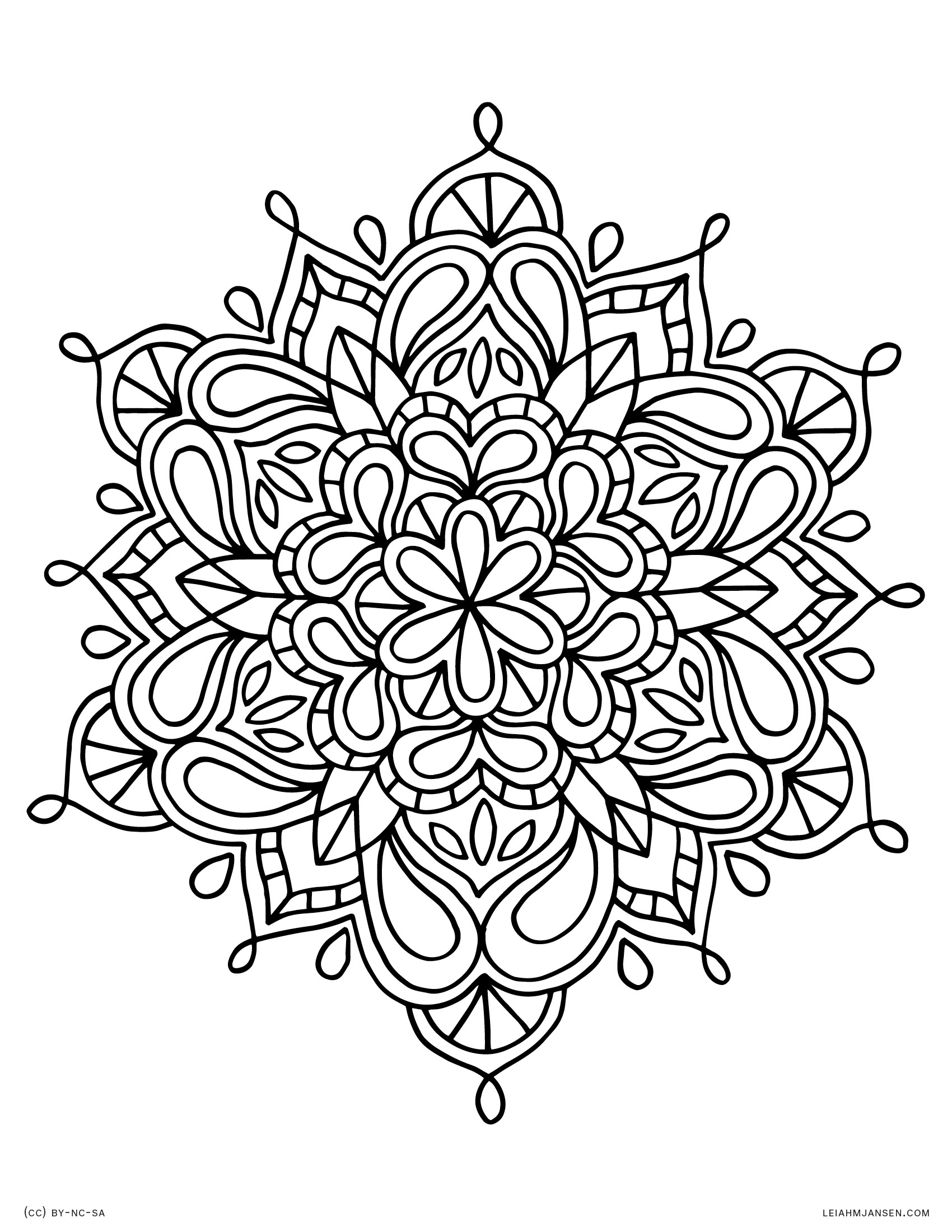 Leiah M Jansen intended for Free Mandalas To Colour In Printable