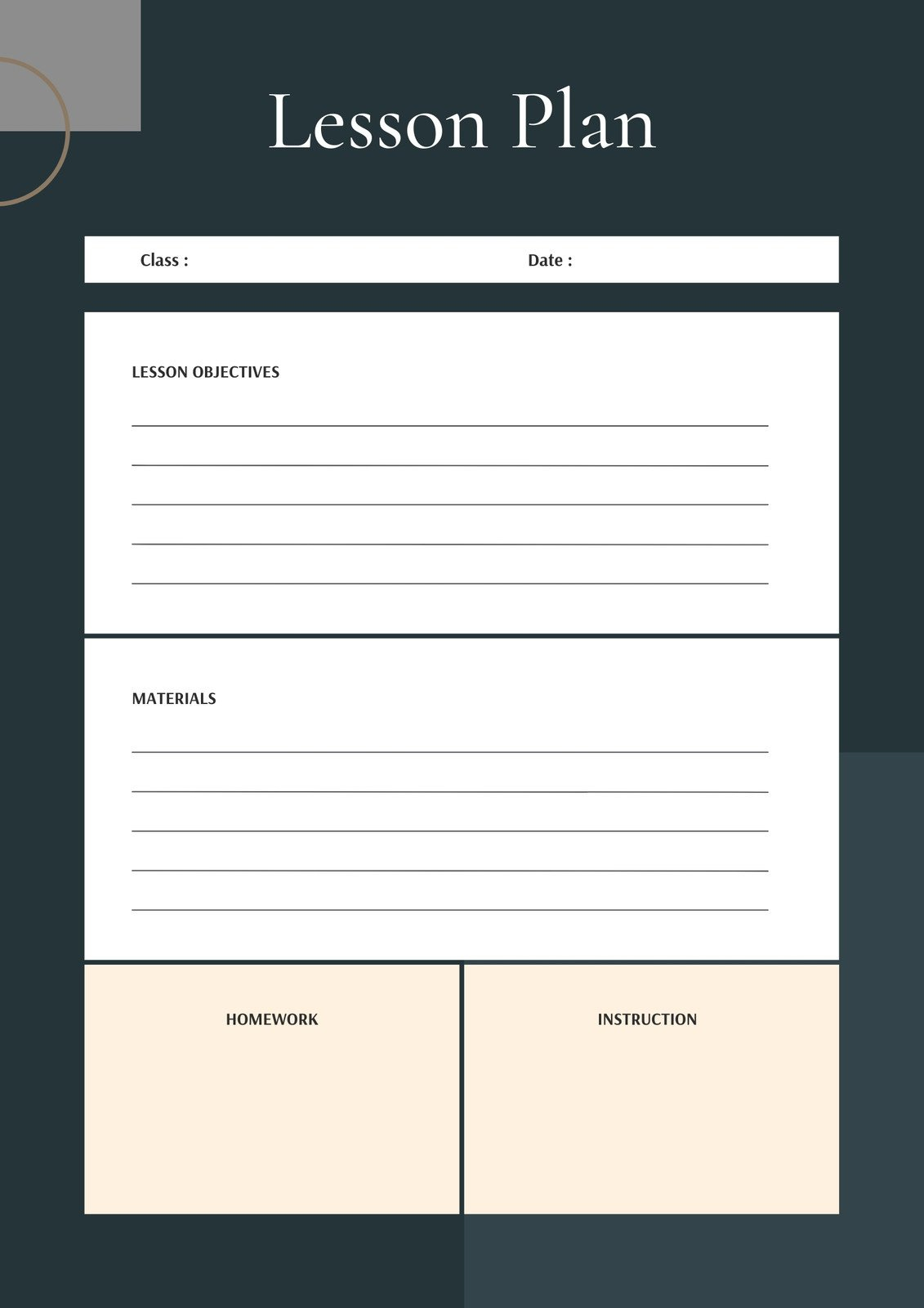 Lesson Plan Templates You Can Customize For Free | Canva within Free Printable Lesson Plan Template