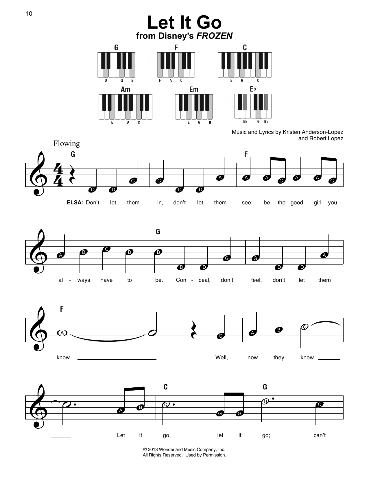 Let It Go (From Frozen) Sheet Music | Idina Menzel | Super Easy with regard to Let It Go Piano Sheet Music Free Printable