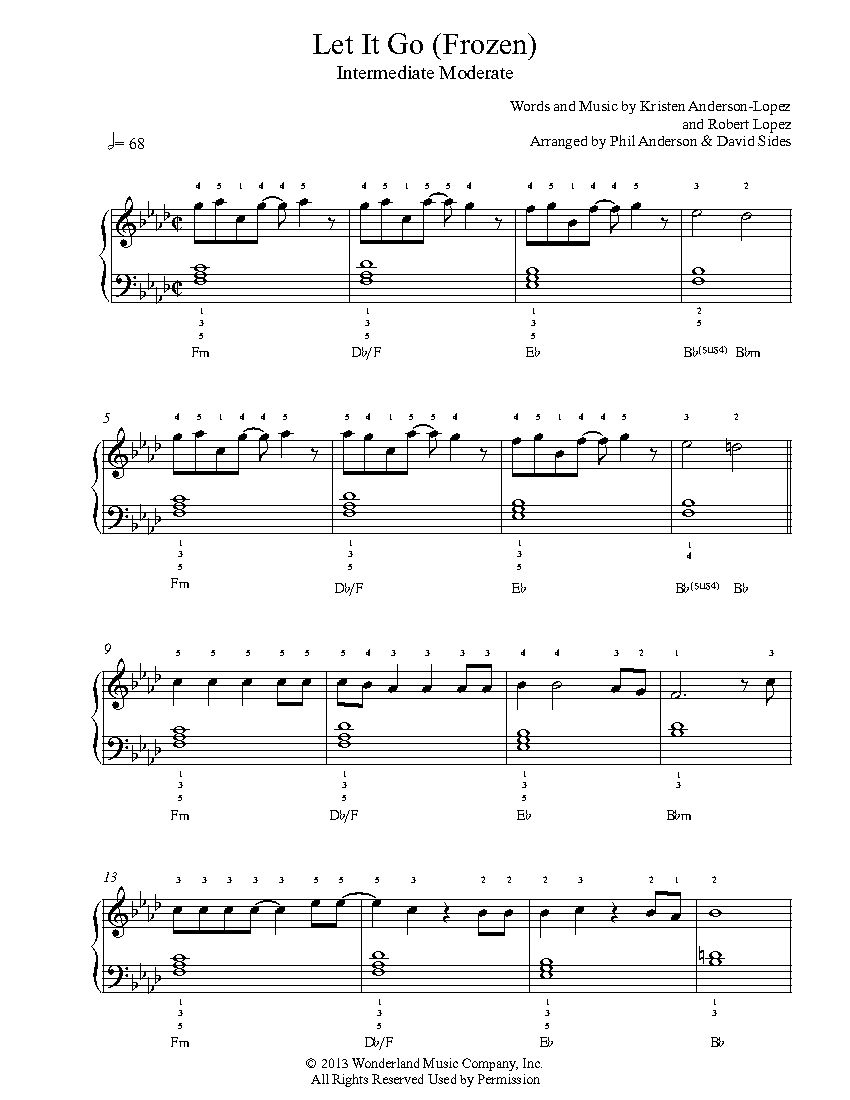 Let It Gofrozen Piano Sheet Music | Intermediate Level | Piano regarding Frozen Piano Sheet Music Free Printable