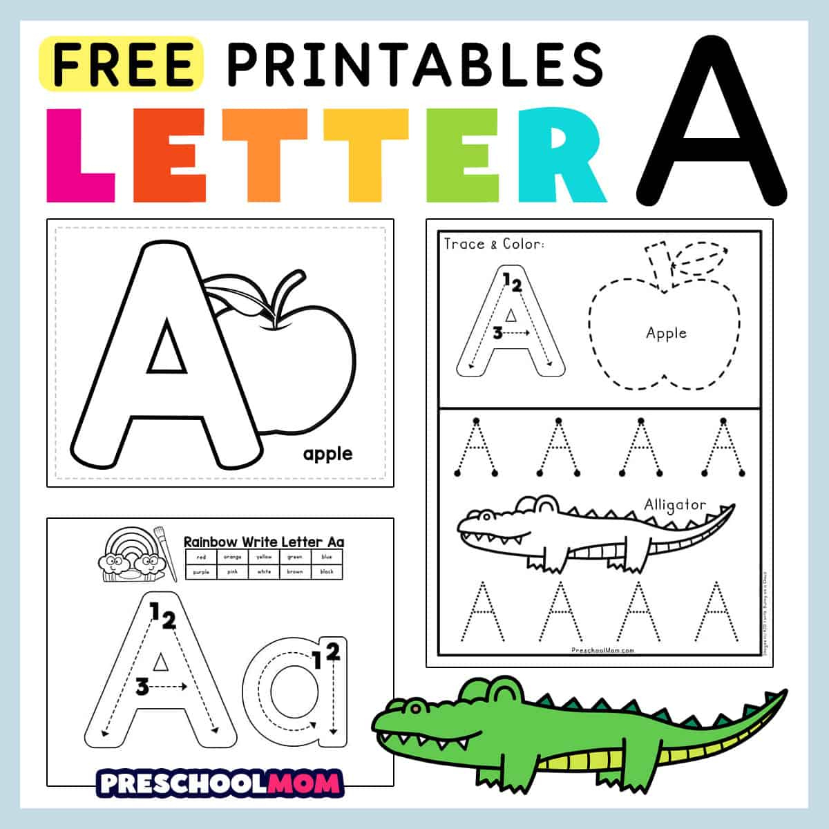 Letter A Preschool Printables - Preschool Mom intended for Free Letter Printables For Preschool