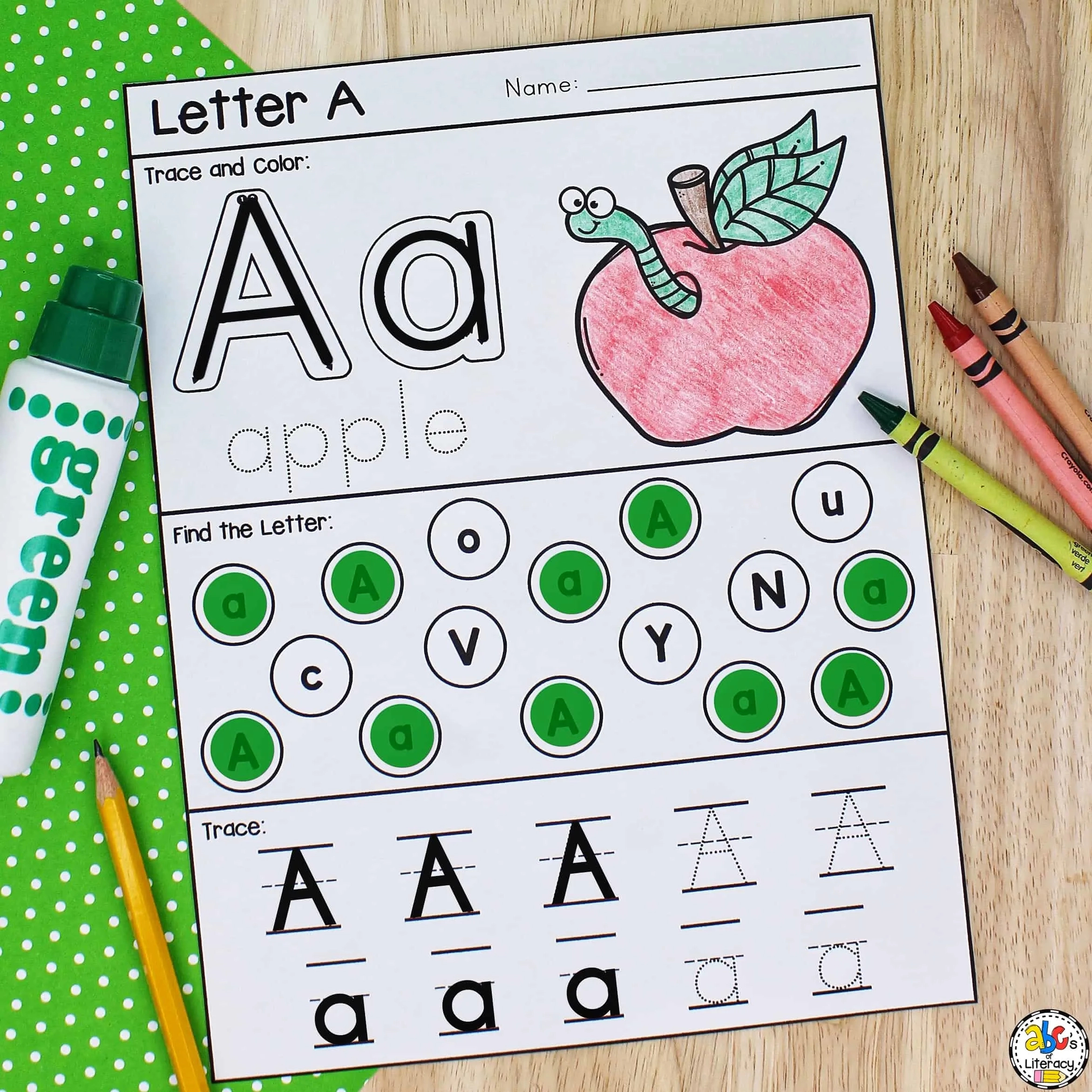 Letter A Printable: Preschool Worksheet For Letter Recognition for Free Printable Alphabet Activities For Preschoolers