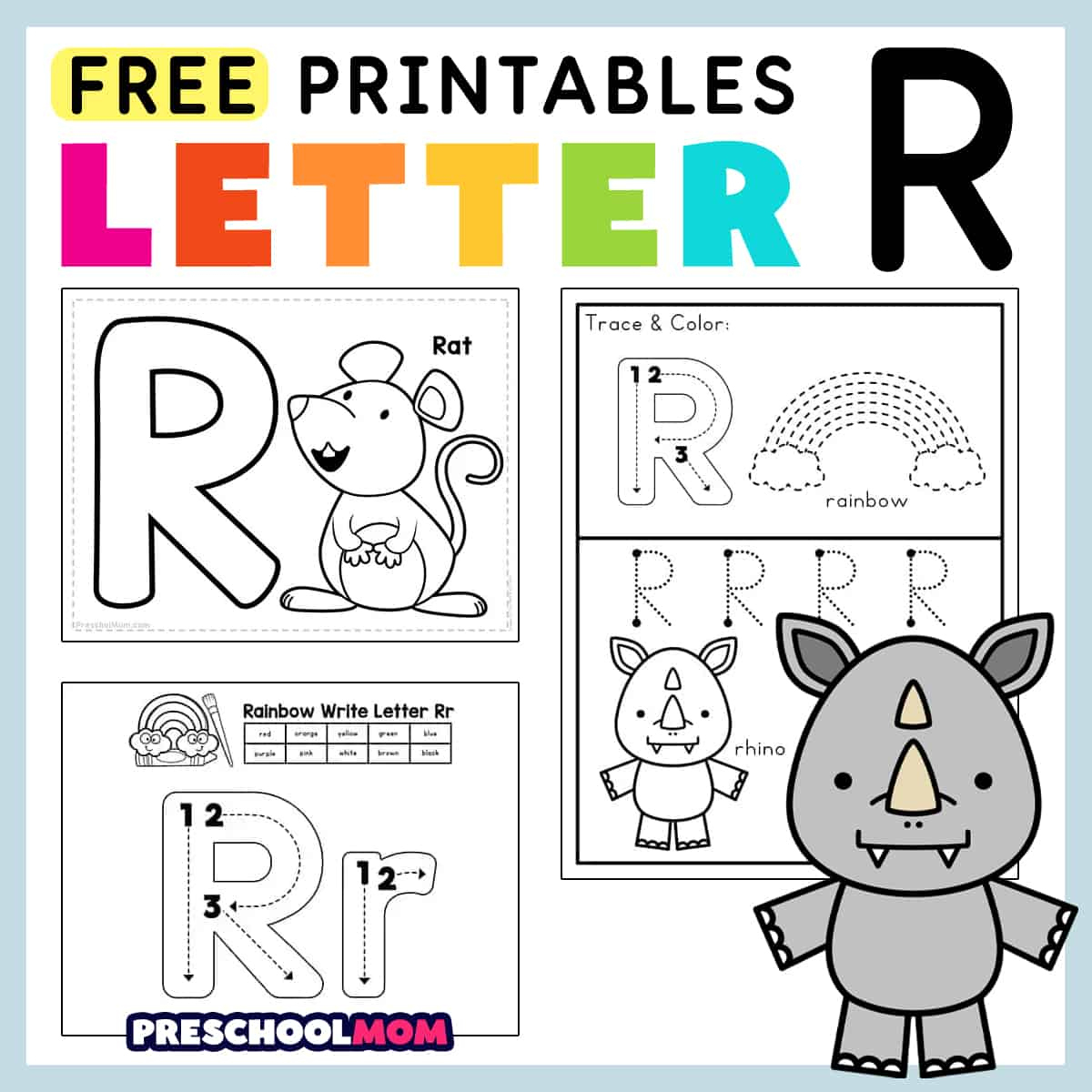 Letter R Preschool Printables - Preschool Mom intended for Free Printable Preschool Worksheets for the Letter R