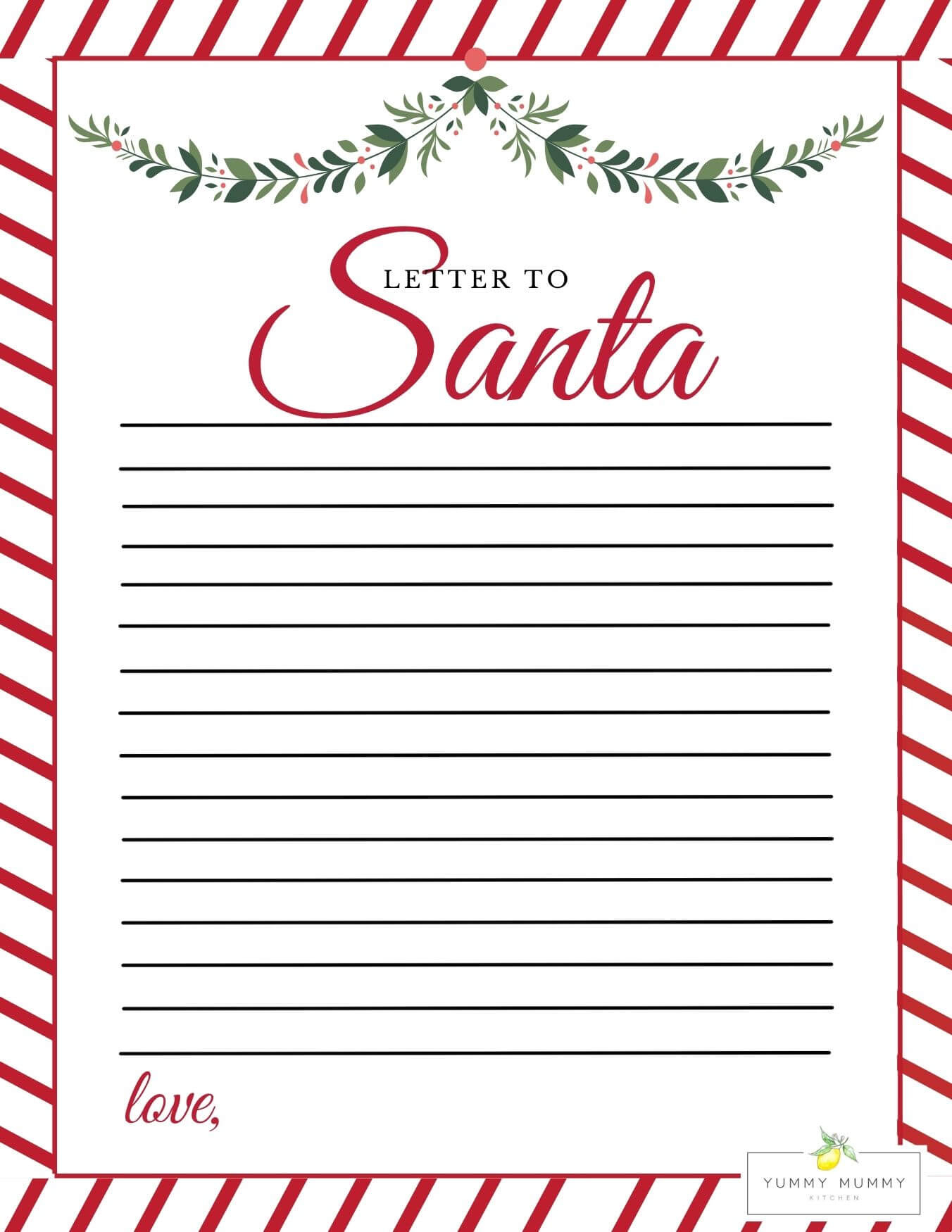 Letter To Santa Template - Free Printable Dear Santa Letters throughout Free Printable Dear Santa Stationary