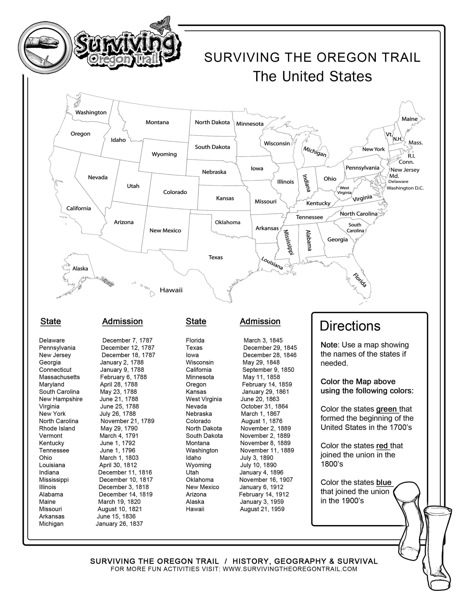 Level 1 U2013 Geography &amp; History Activity Worksheet (Us Statehood intended for Free Printable Social Studies Worksheets