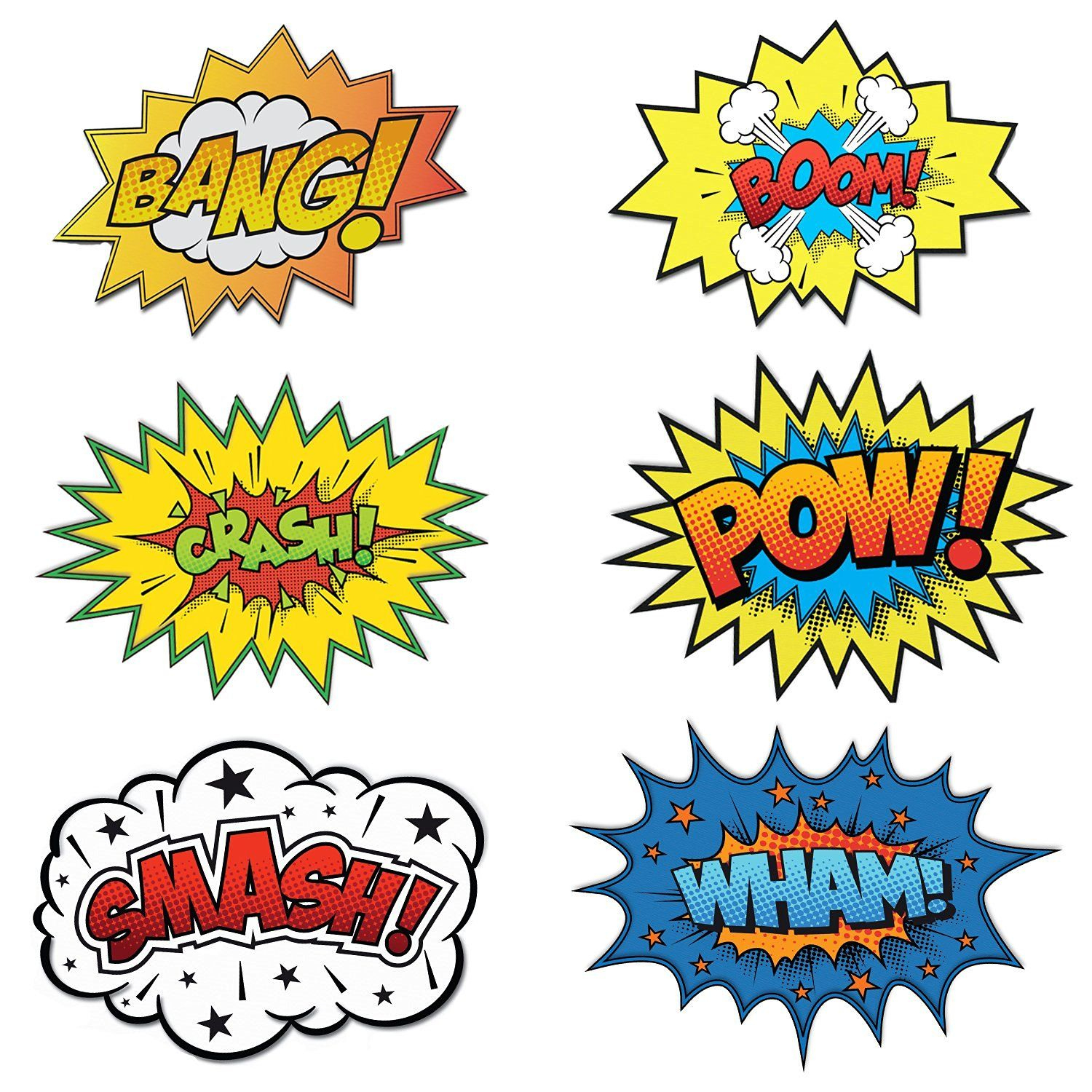 Lilly And The Bee Novelties Large Cardboard Superhero Word Cutouts with regard to Free Printable Superhero Words