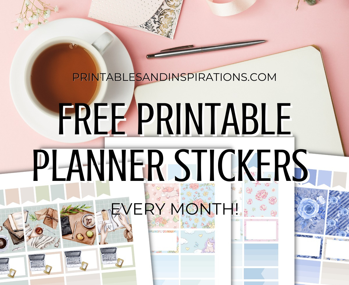 List Of Pretty Planner Stickers – Free Printable - Printables And pertaining to Free Printable Planner Stickers