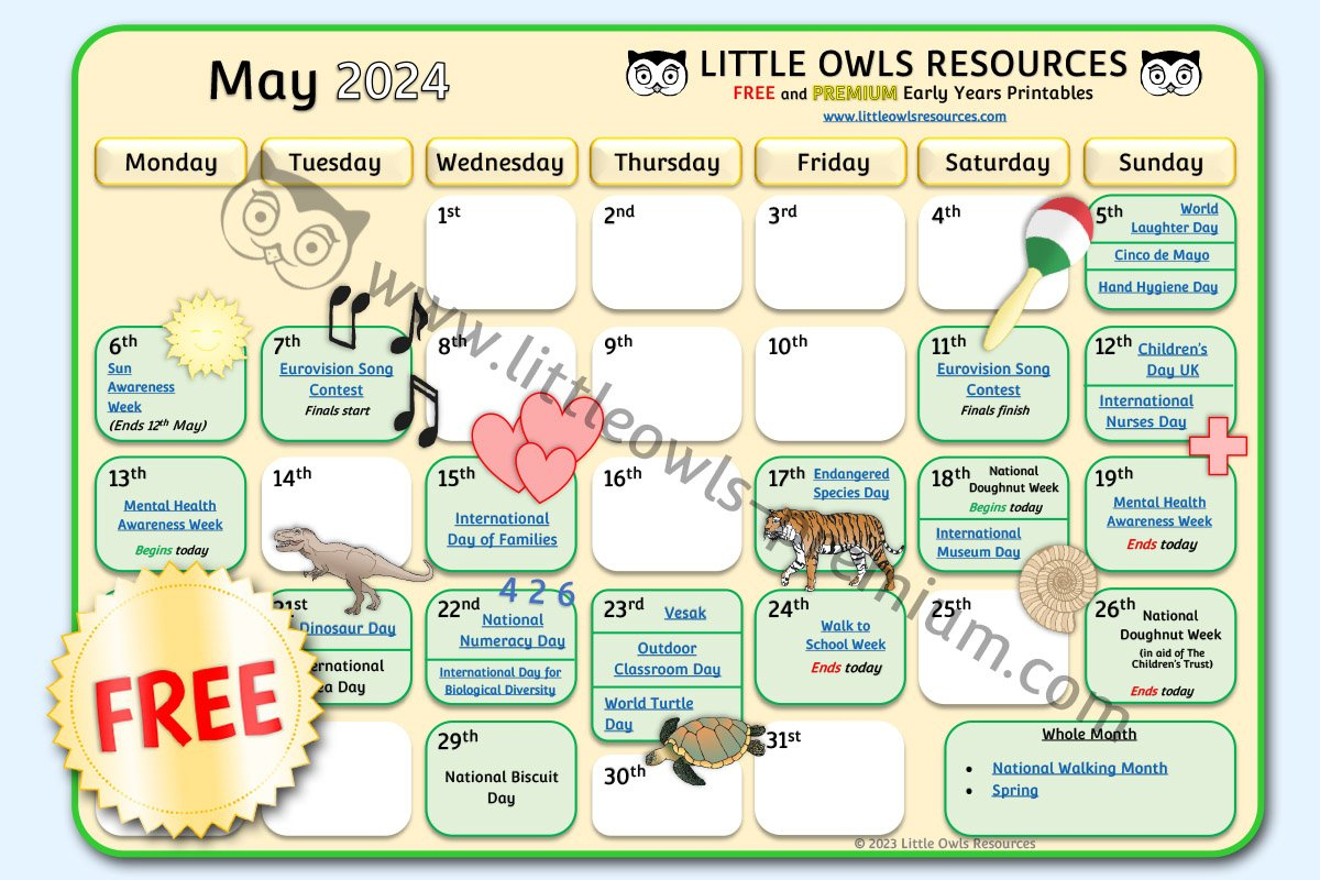 Little Owls Resources - Free And Premium Early Years Printables inside Free Printable Nursery Resources