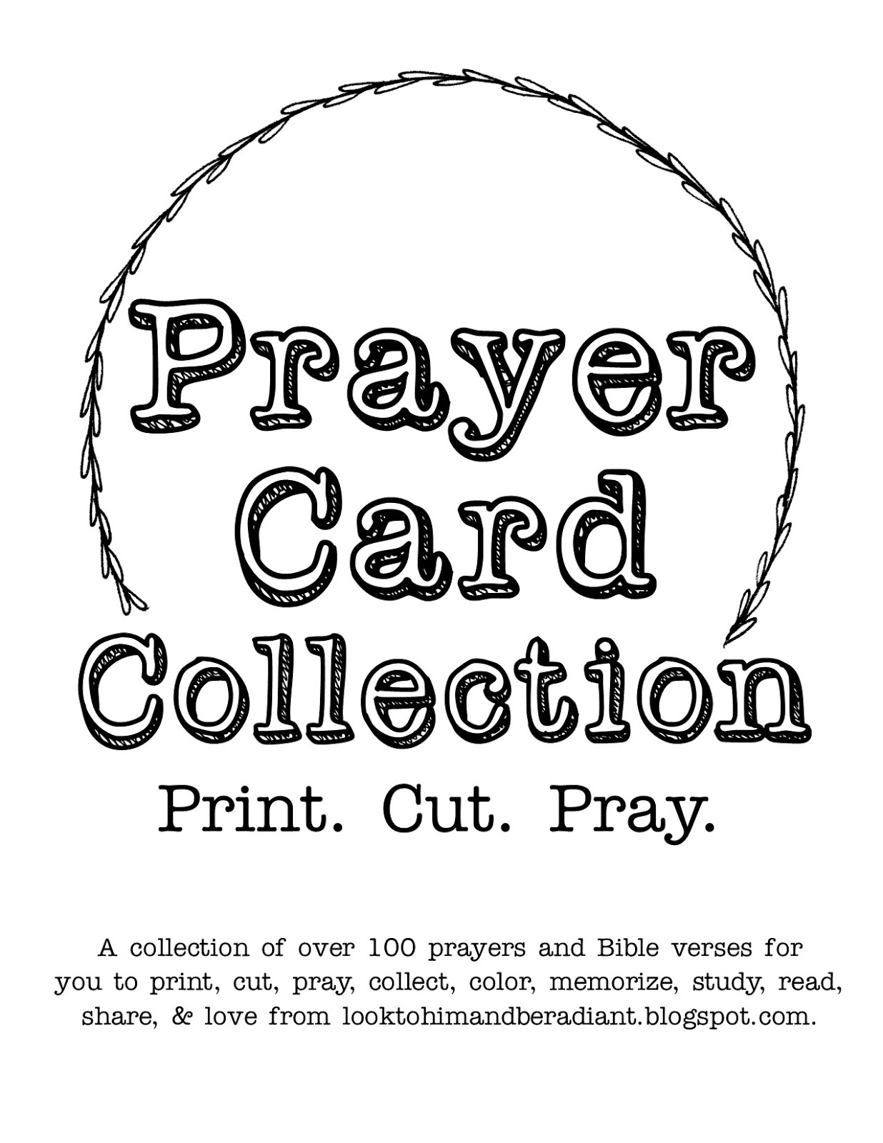 Look To Him And Be Radiant: Free Ebook For You! {Print. Cut. Pray for Free Printable Prayer Cards