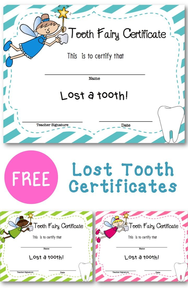 Lost Tooth Certificate | Tooth Fairy Certificate, School Nurse with regard to Free Printable First Lost Tooth Certificate