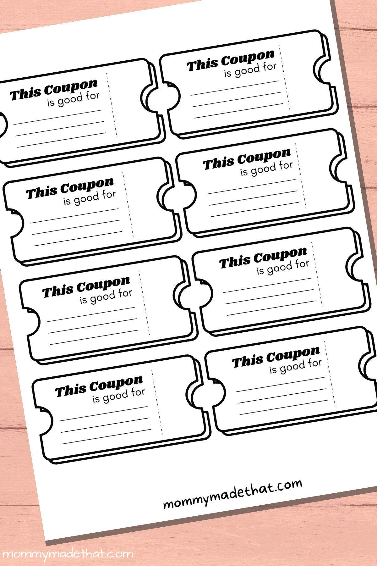 Lots Of Blank Coupon Templates (Free Printables!) | Free Coupon in Free Printable Homemade Coupon Book