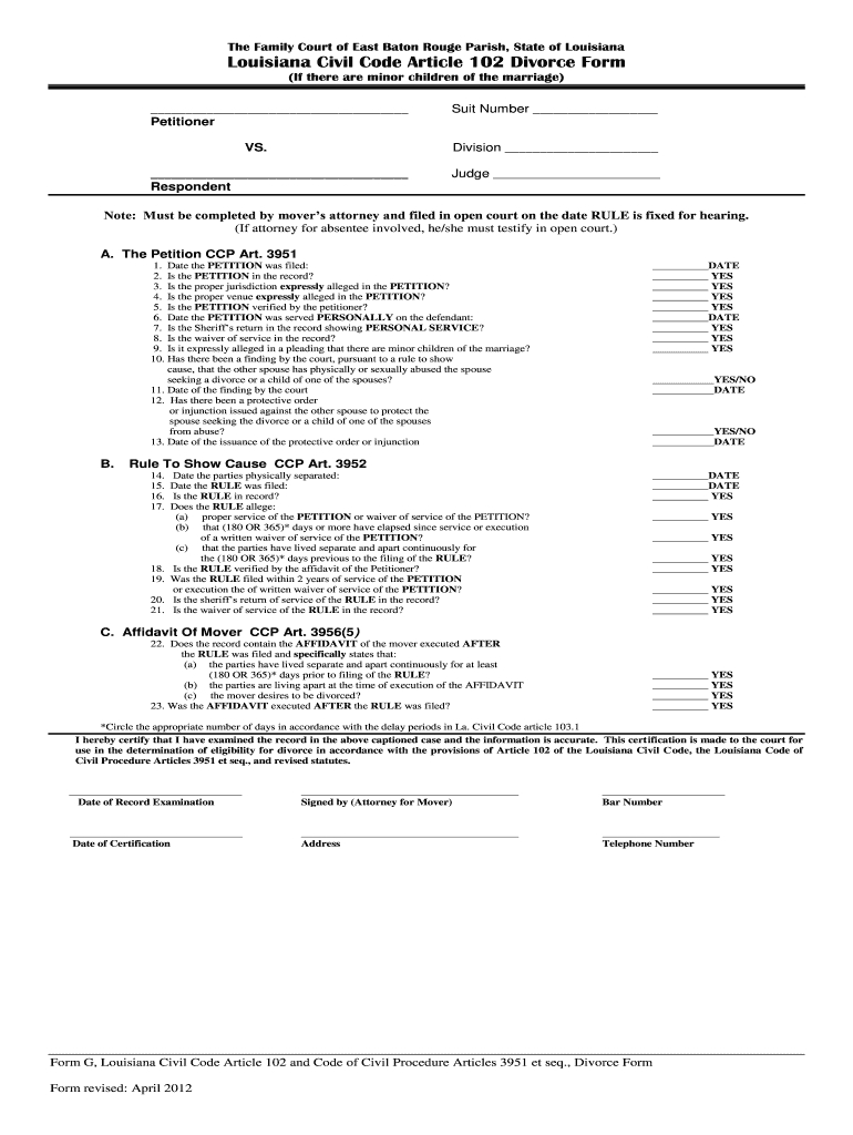 Louisiana Divorce Forms Pdf: Fill Out &amp;amp; Sign Online | Dochub in Free Printable Divorce Papers for Louisiana