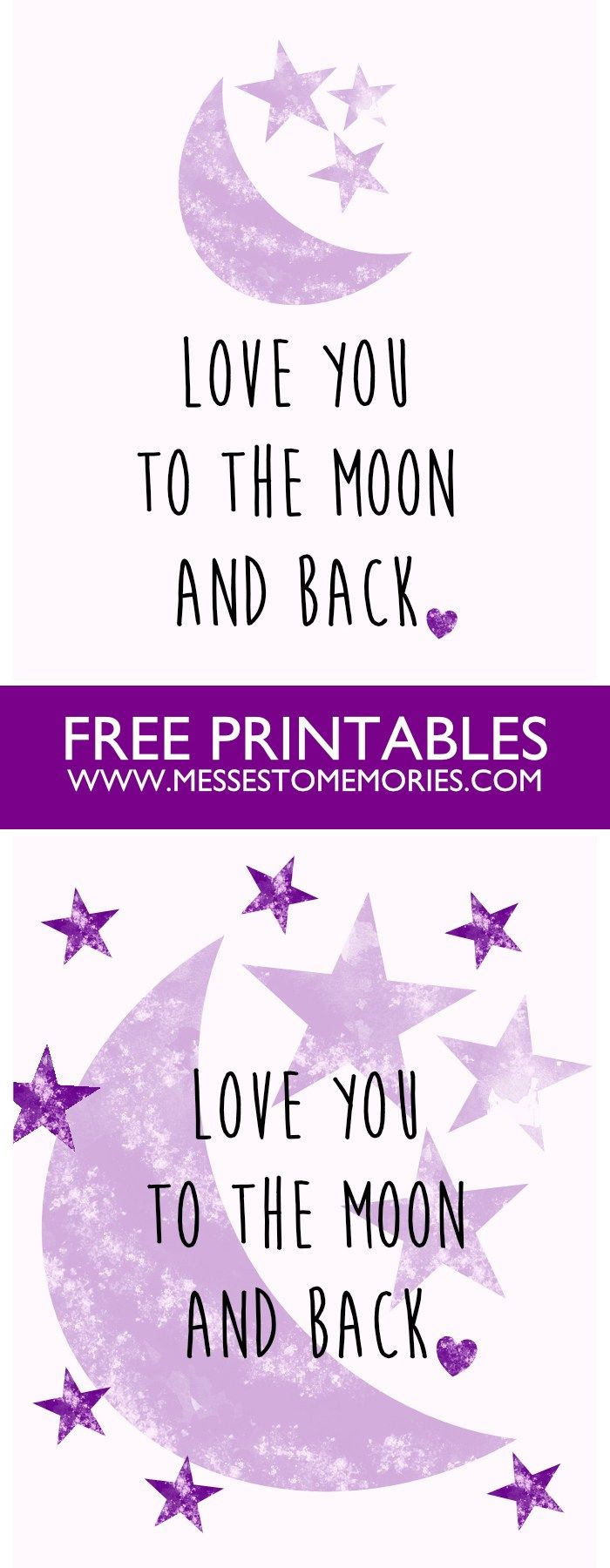 Love You To The Moon And Back Printables with regard to Free Printable Love You To The Moon And Back