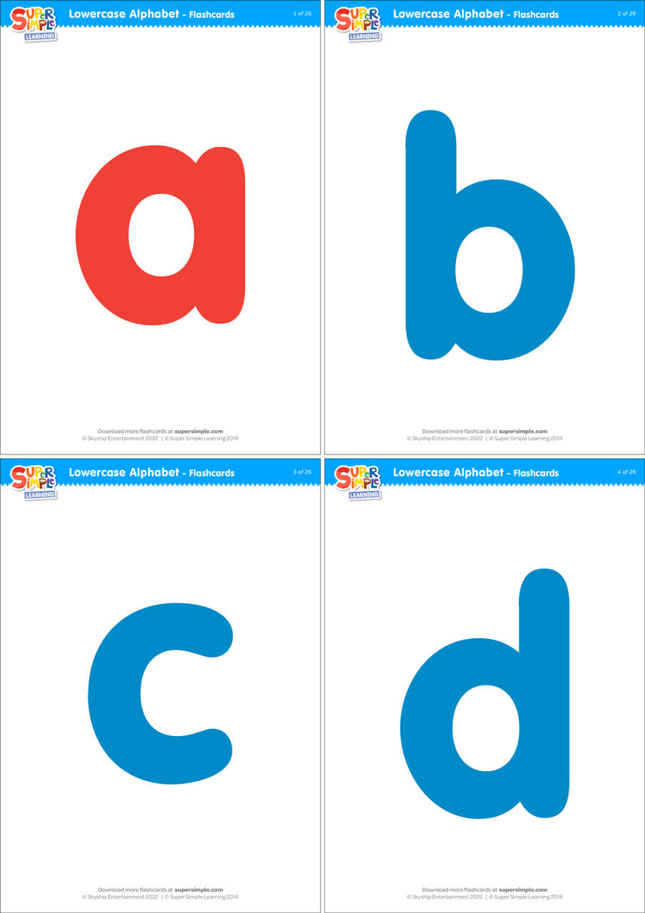 Lowercase Alphabet Flashcards - Super Simple with regard to Free Printable Lower Case Letters Flashcards