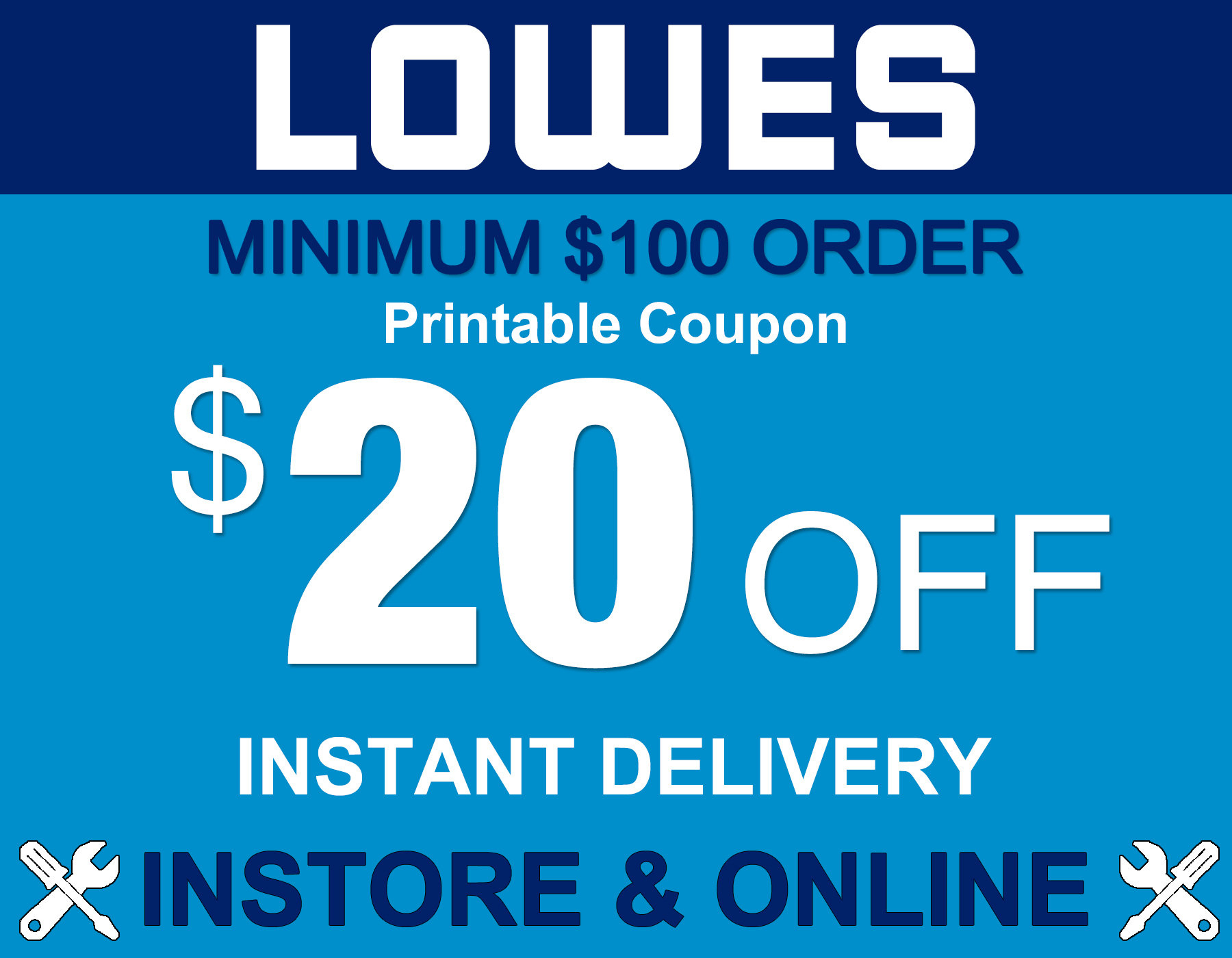 Lowes 20 Off 100 Instore / Online Printable Coupon Expires 12/07 inside Free Printable Lowes Coupons