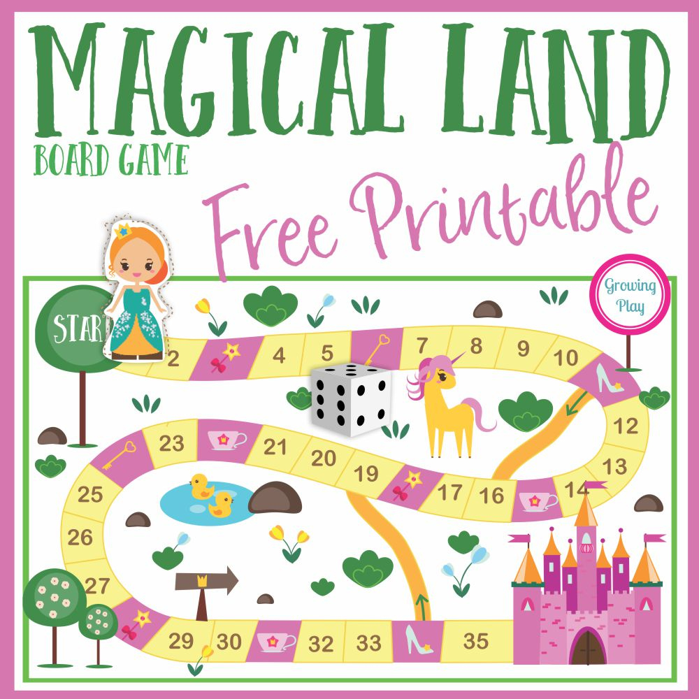 Magical Land Board Game Free Printable - Growing Play intended for Free Printable Board Games