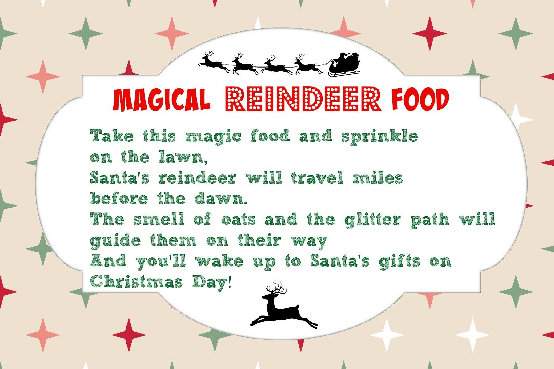 Magical Reindeer Food Recipe + Free Printable Poem Tag - Mama intended for Reindeer Food Poem Free Printable