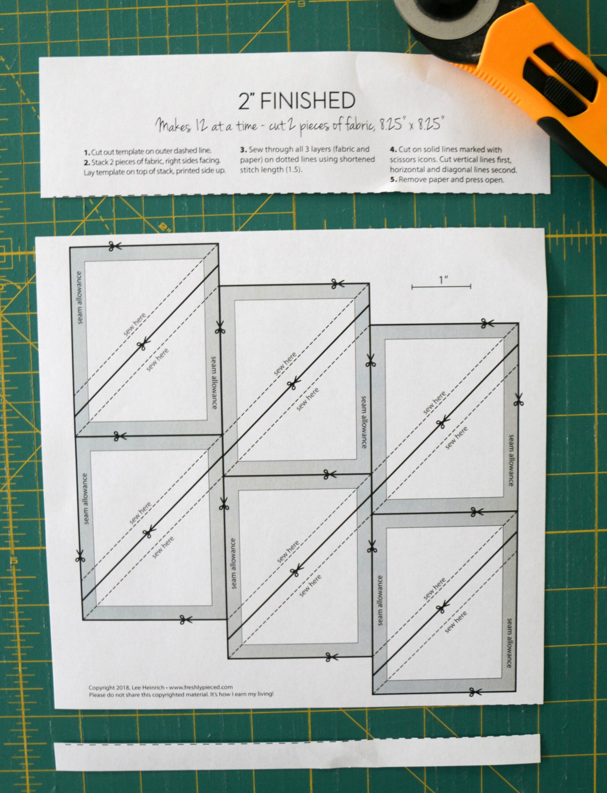 Make Perfect Hsts Fast, With No Trimming — Lee Heinrich Designs inside Printable Thangles Free