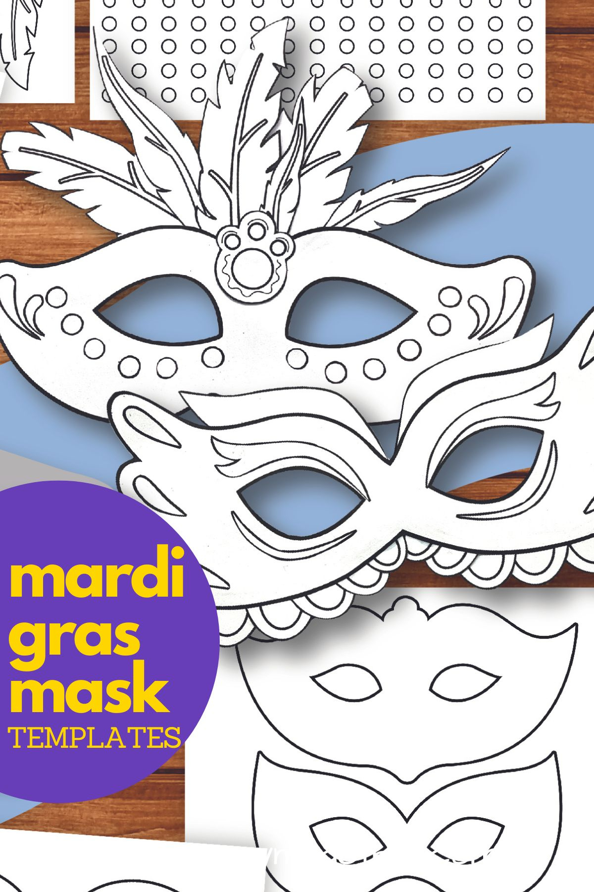 Masquerade And Mardi Gras Mask Templates (Free Printables) intended for Free Printable Mardi Gras Masks