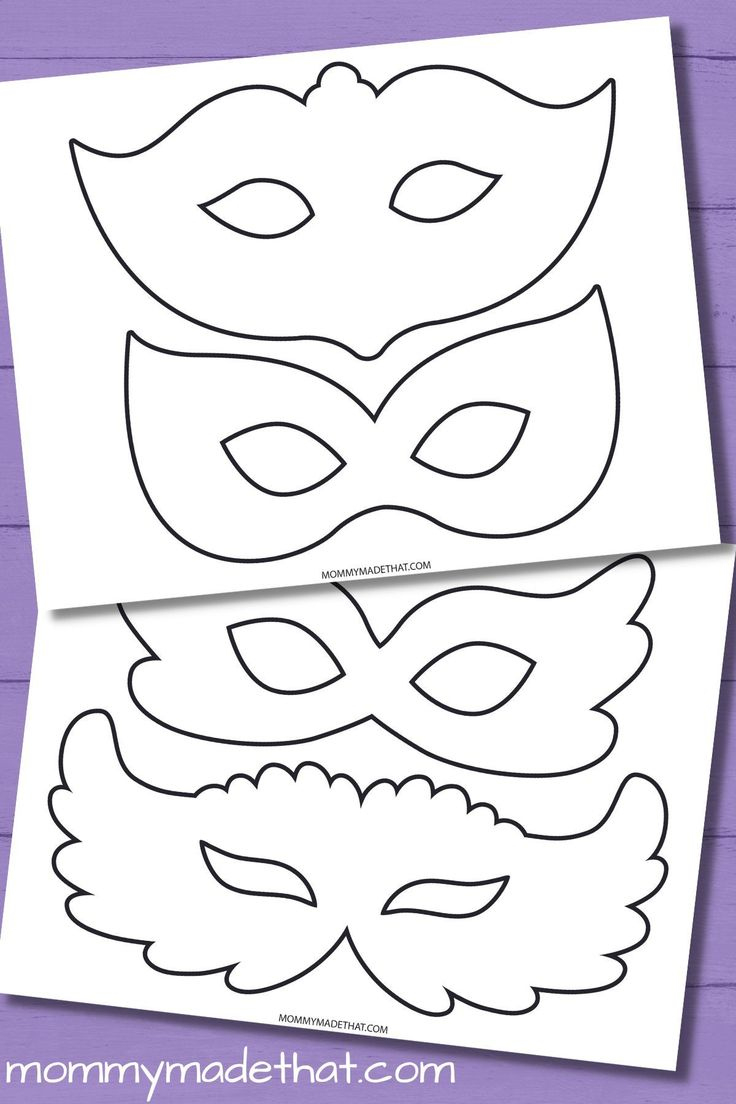 Masquerade And Mardi Gras Mask Templates (Free Printables) | Mardi with regard to Free Printable Mardi Gras Masks