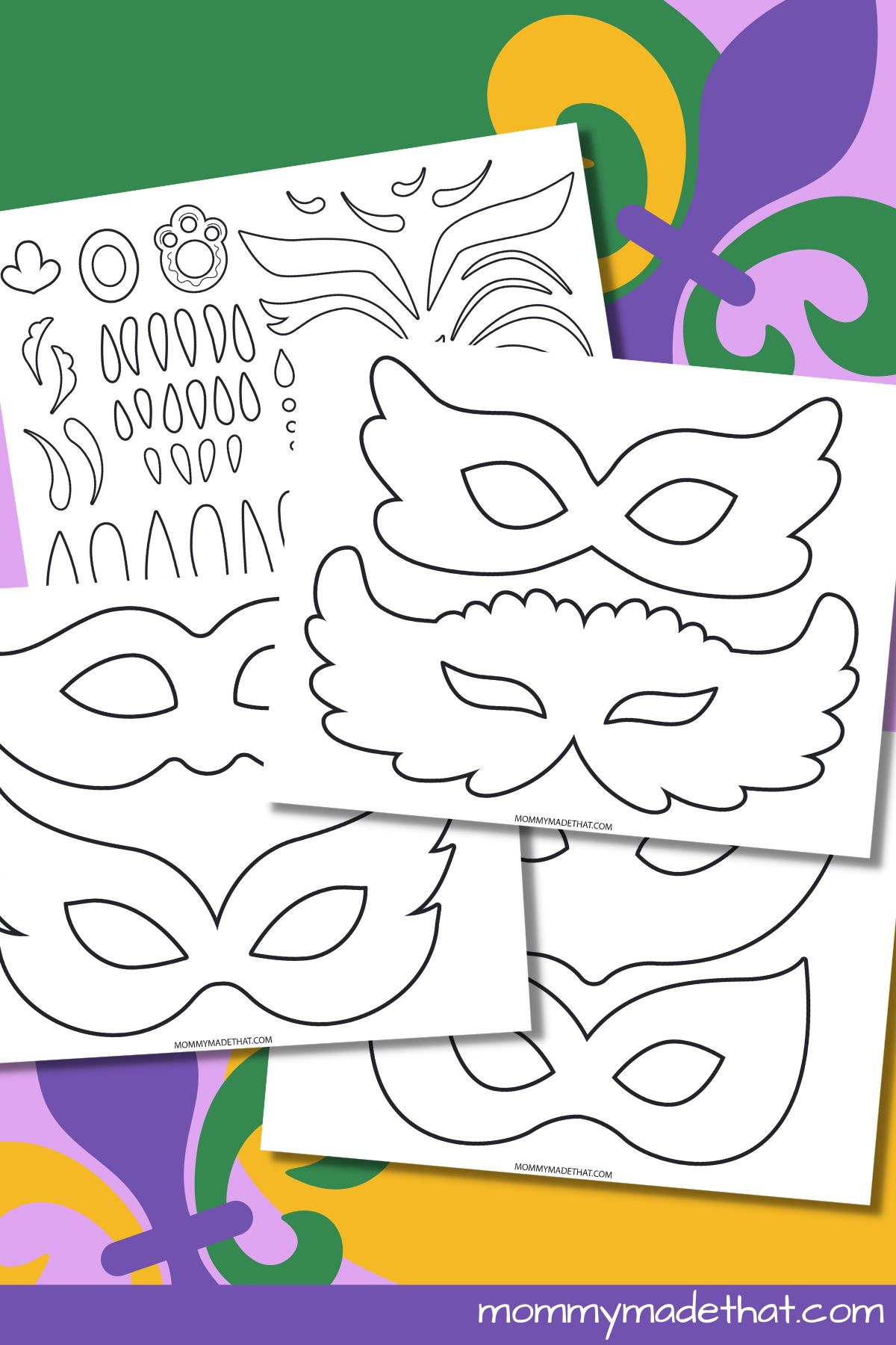 Masquerade And Mardi Gras Mask Templates (Free Printables) throughout Free Printable Mardi Gras Masks