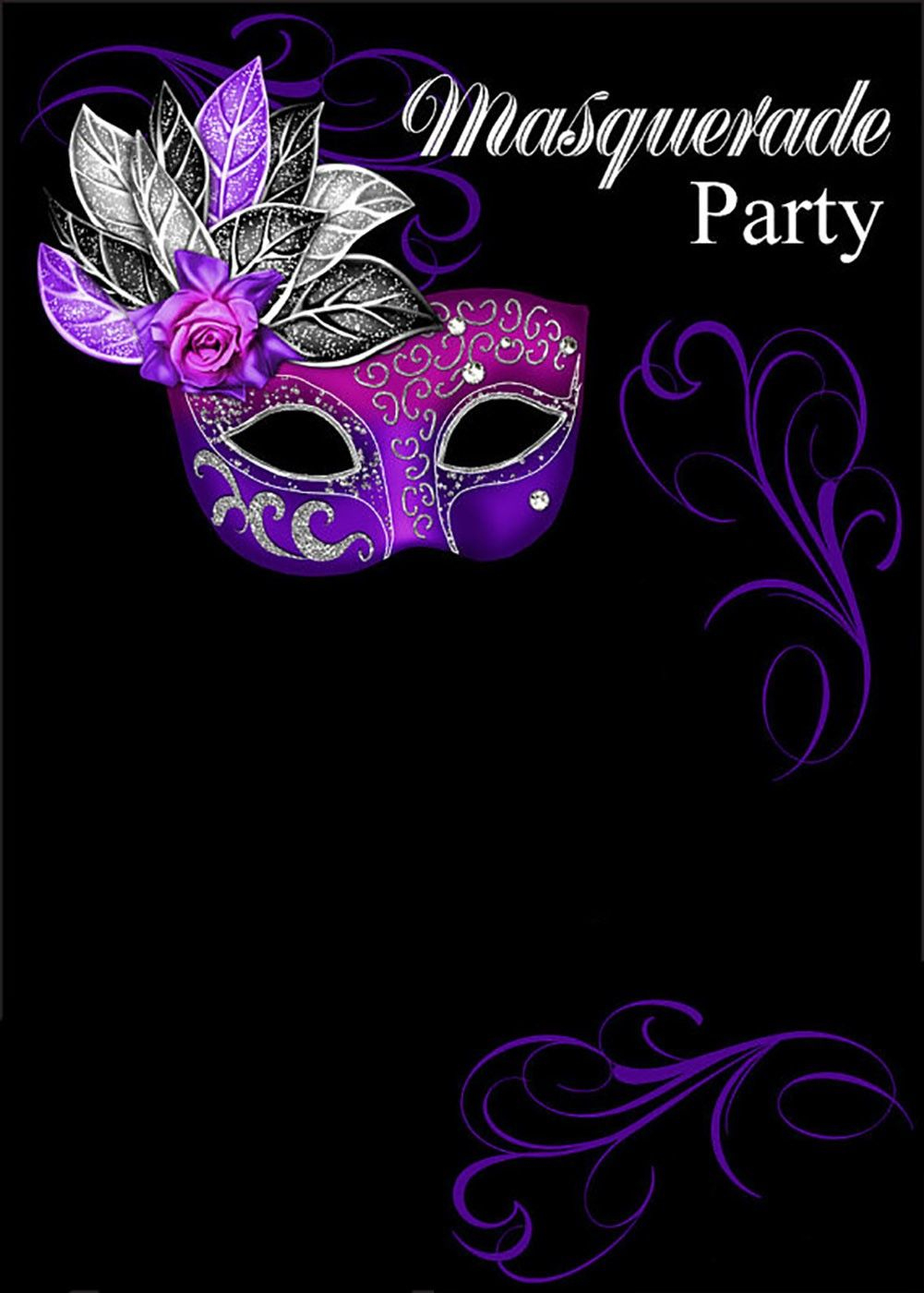 Masquerade Party Invitation For Anthea&amp;#039;S 50Th Birthday regarding Free Printable Masquerade Birthday Invitations