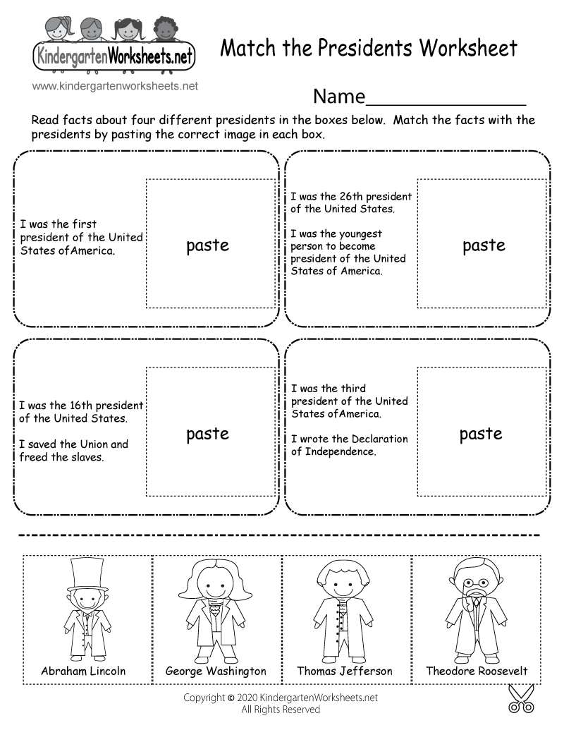 Match The Presidents Worksheet - Free Printable, Digital, &amp;amp; Pdf with Free Printable President Worksheets