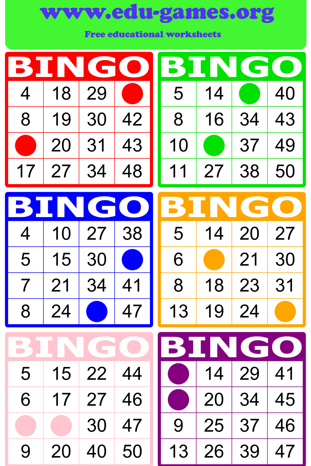 Math Bingo | Free Printable Pdf Math Bingo Cards throughout Free Printable Multiplication Bingo