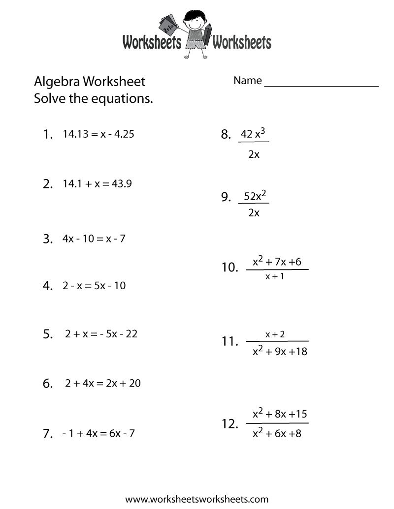 Math Ged Practice Test Worksheets | Algebra Worksheets, Pre with Free Printable Ged Practice Test