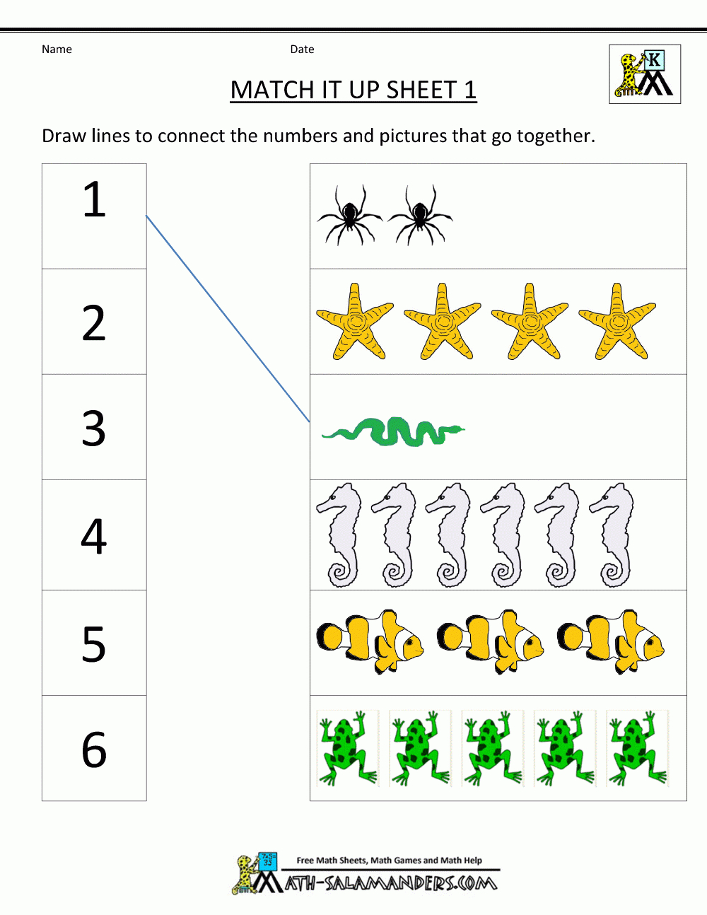 Math Worksheets Kindergarten with Free Printable Math Worksheets for Kindergarten