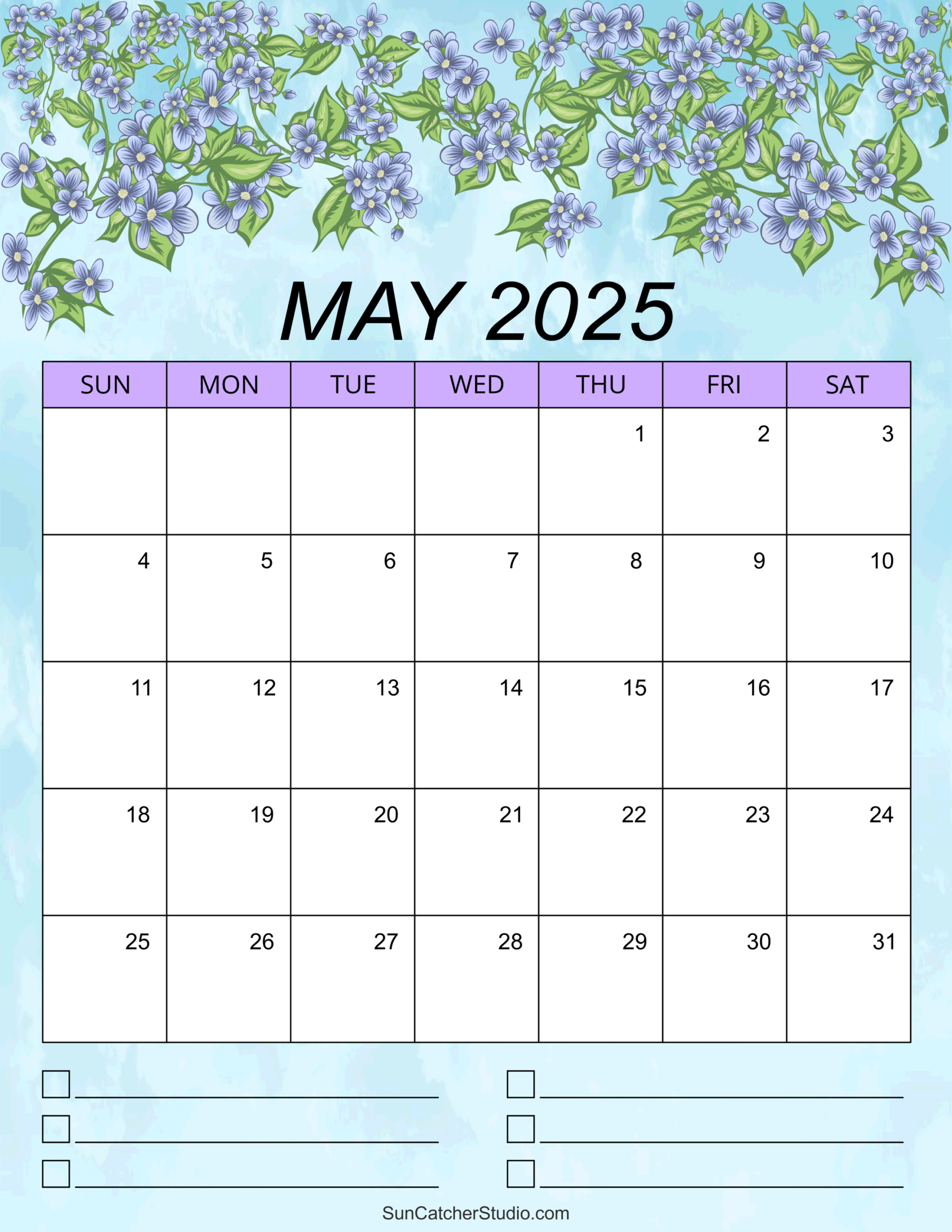 May 2025 Calendar (Free Printable) – Diy Projects, Patterns in Free Printable Monthly Planner 2025