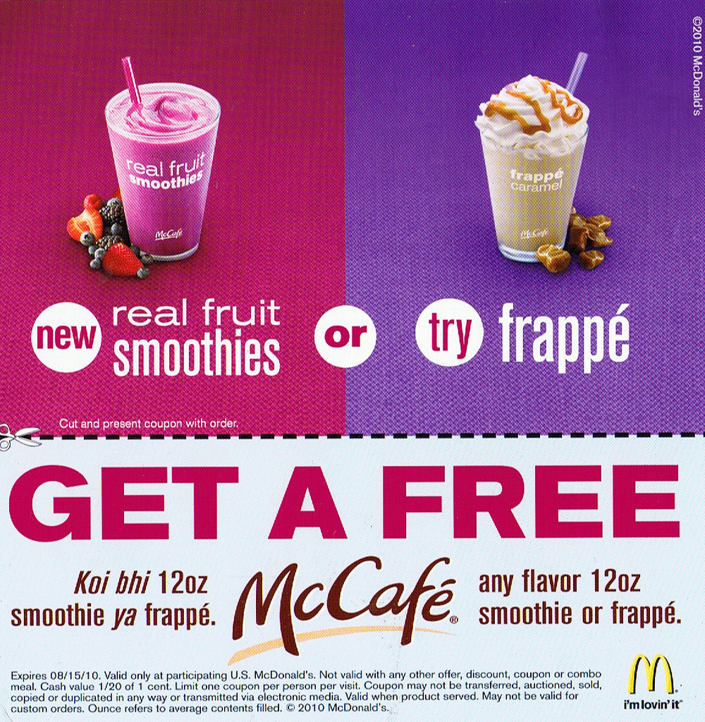 Mcd Smoothie/Frappe Hindi Promo | Whaaaat ? Don&amp;#039;T We Have En… | Flickr in Free Mcdonalds Smoothie Printable Coupon