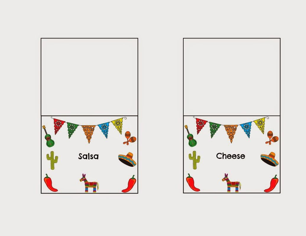 Mexican Fiesta Printables | Diy Taco Bar Party for Free Printable Taco Bar Signs