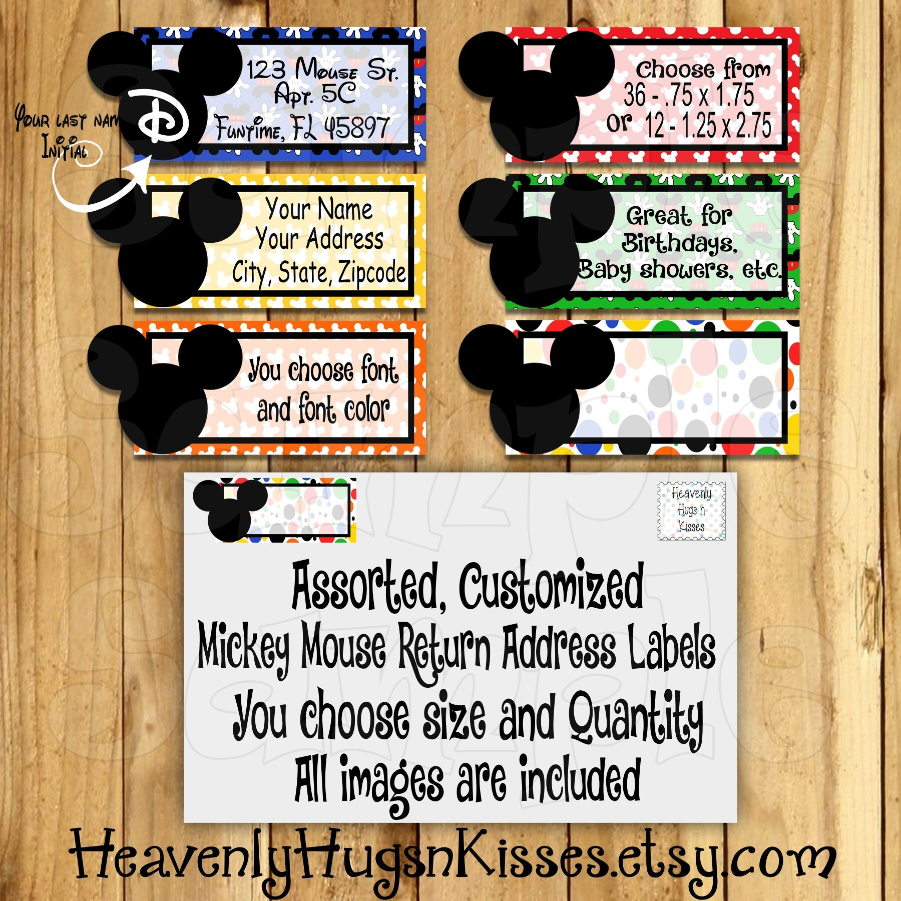 Mickey Address Label - Etsy for Free Printable Disney Address Labels