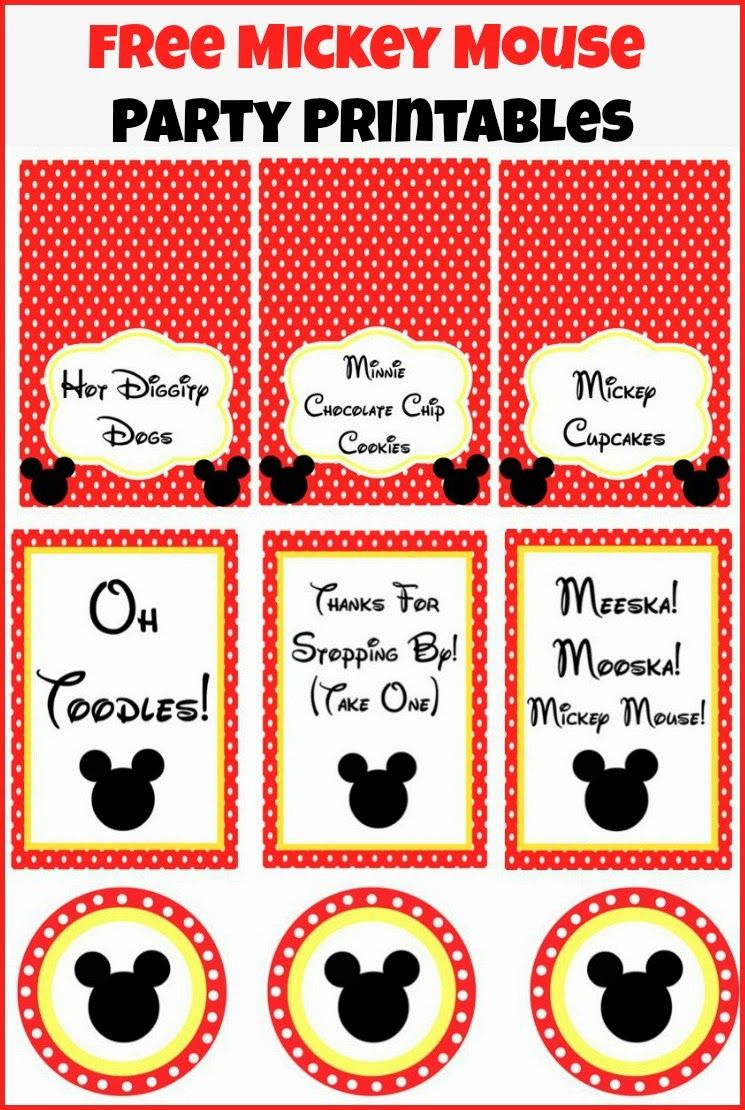 Mickey Mouse Clubhouse Party Ideas &amp;amp; Free Mickey Mouse Printables pertaining to Mickey Mouse Clubhouse Free Party Printables