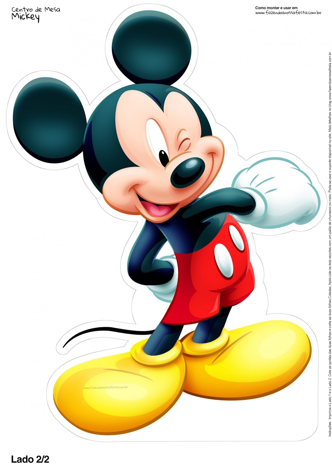 Mickey Mouse: Free Printable Centerpieces. - Oh My Fiesta! In English regarding Free Printable Mickey Mouse Decorations