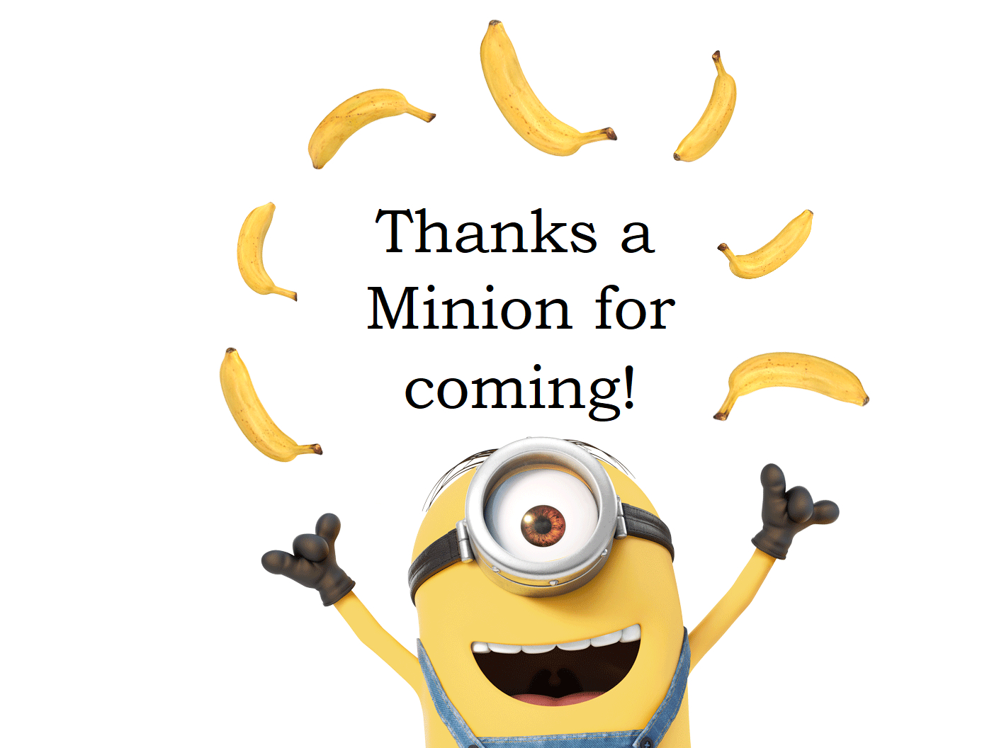 Minion Birthday/Party Thank You Tag, Sign | Minion Birthday Party within Thanks a Minion Free Printable