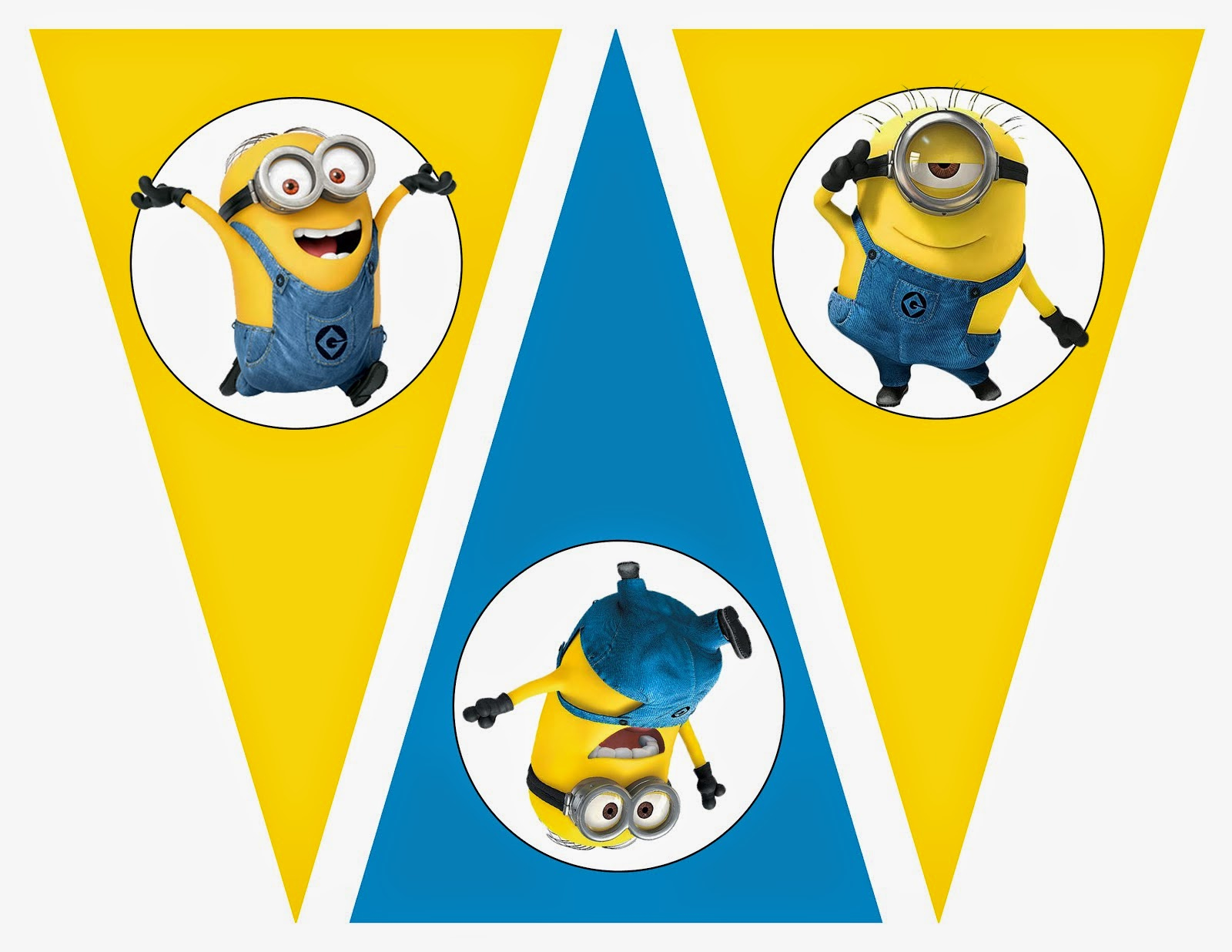 Minions: Free Printable Bunting, Labels And Toppers. - Oh My within Minion Party Ideas Free Printables