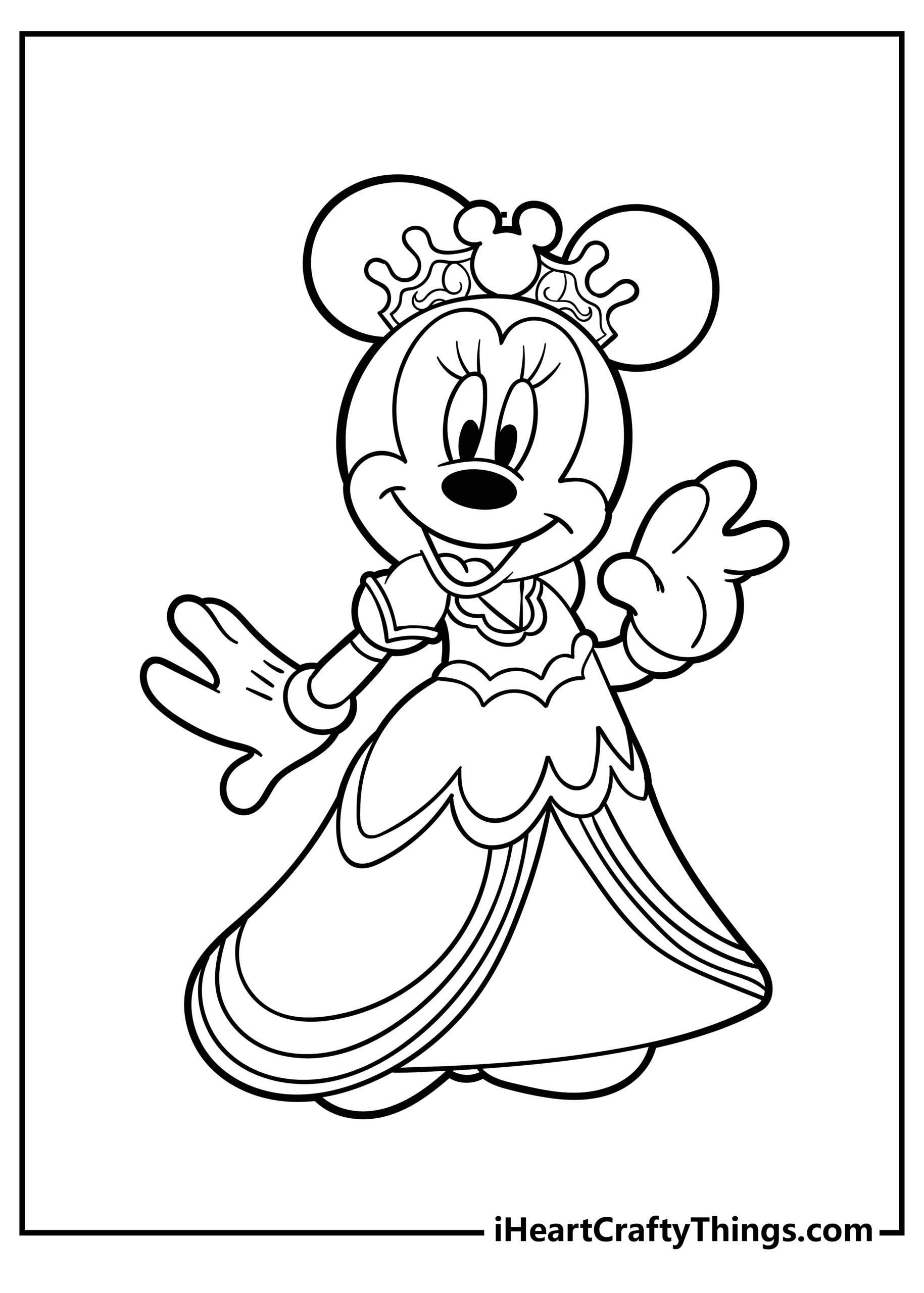 Minnie Mouse Coloring Pages (100% Free Printables) for Free Minnie Mouse Printables