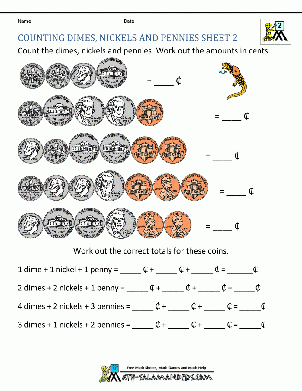 Money Worksheets For 2Nd Grade regarding Free Printable Math Problems for 2nd Graders