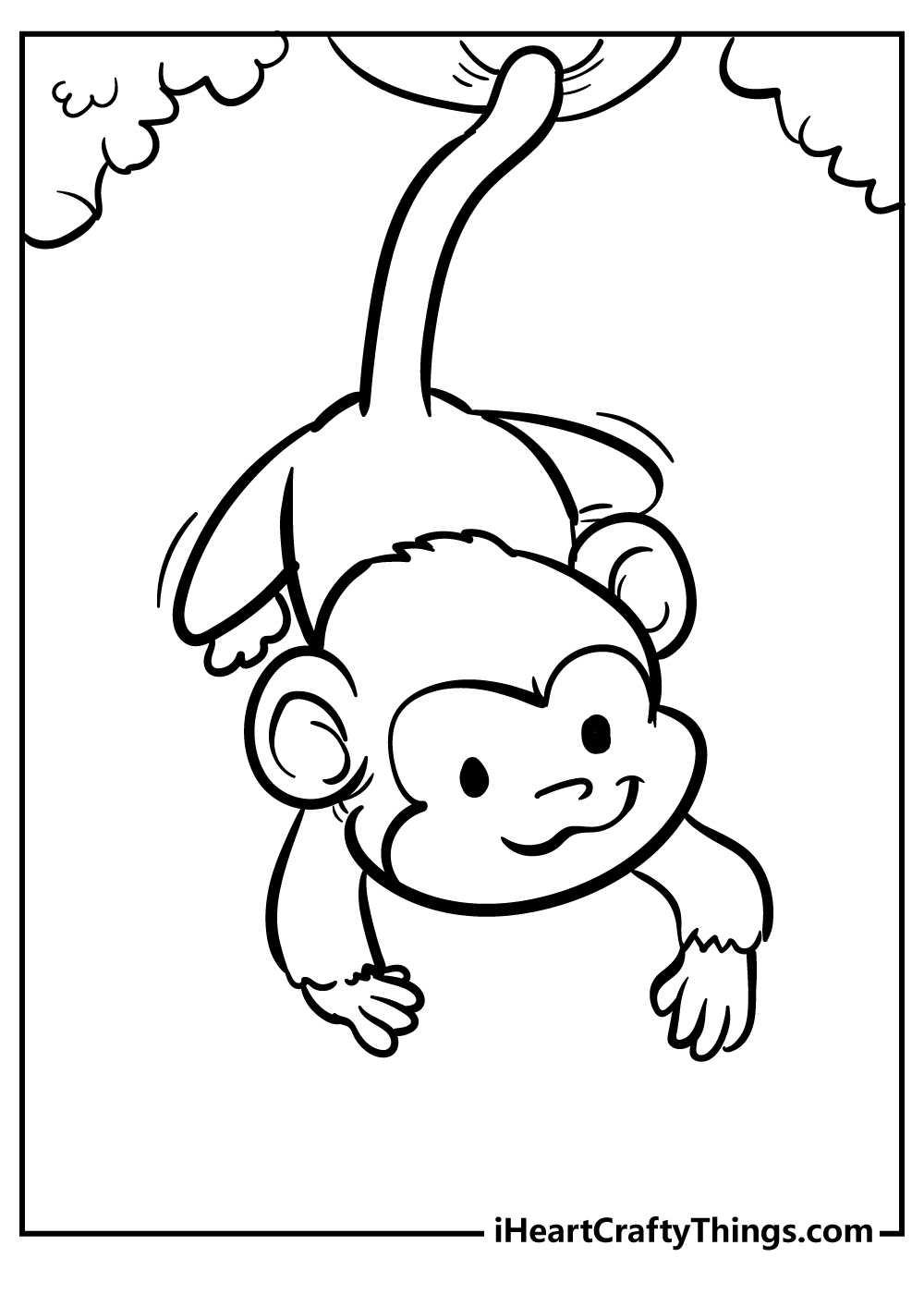 Monkey Coloring Pages (100% Free Printables) within Free Printable Monkey Coloring Sheets