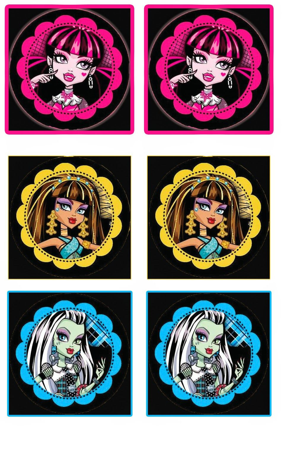 Monster High: Free Printable Cupcake Toppers And Wrappers regarding Free Printable Monster High Stickers