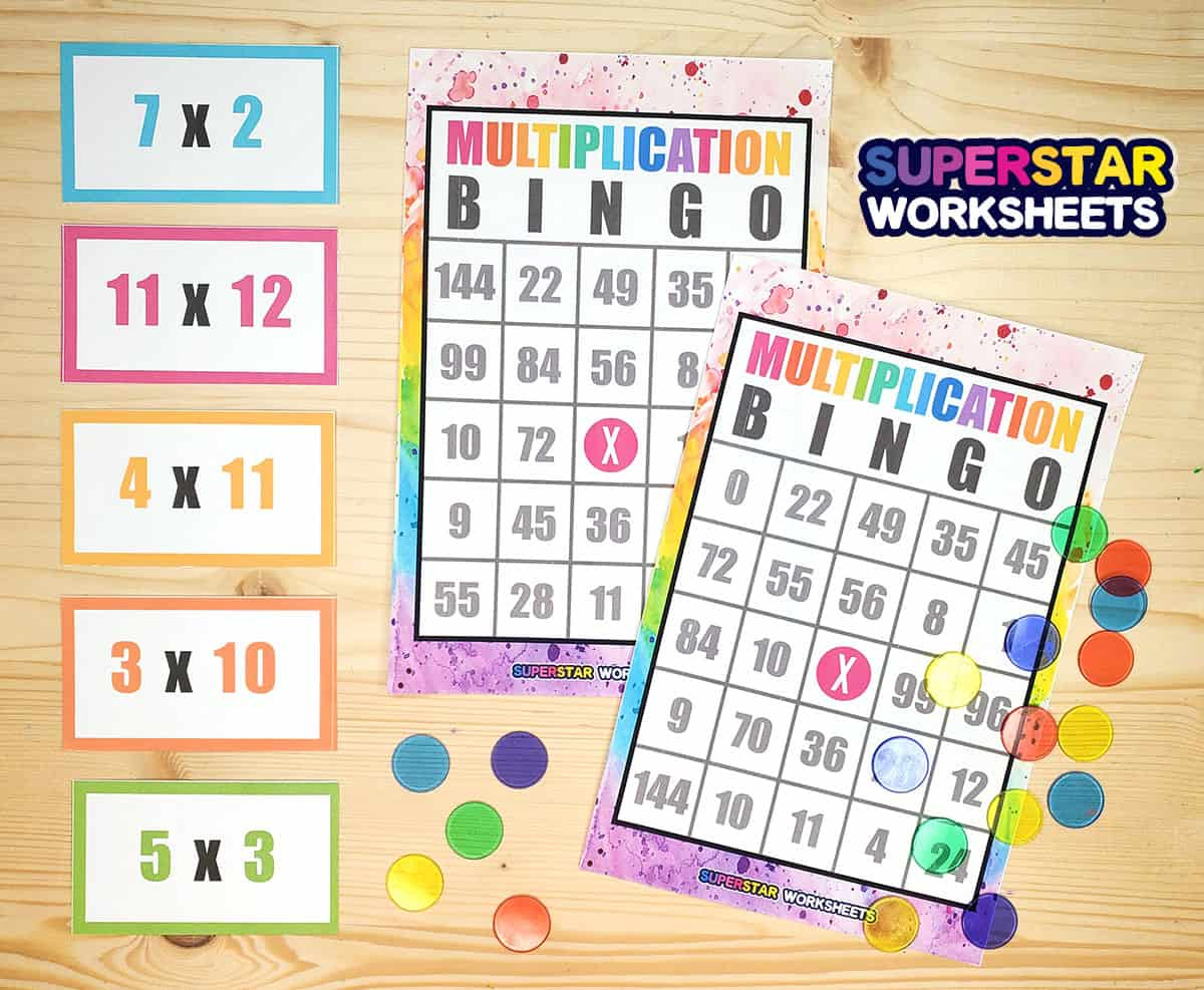 Multiplication Bingo - Superstar Worksheets with regard to Free Printable Multiplication Bingo