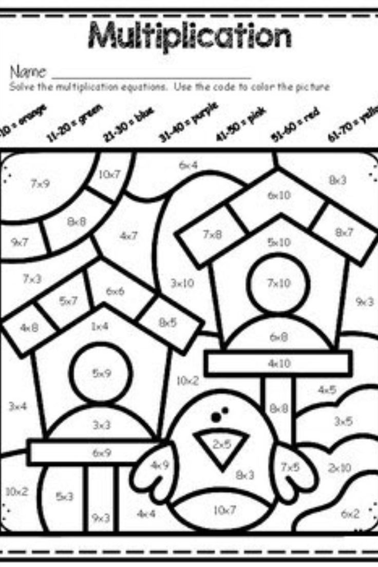 Multiplication Coloring Worksheets Grade 3 Pdf - Worksheet School regarding Free Printable Multiplication Color By Number